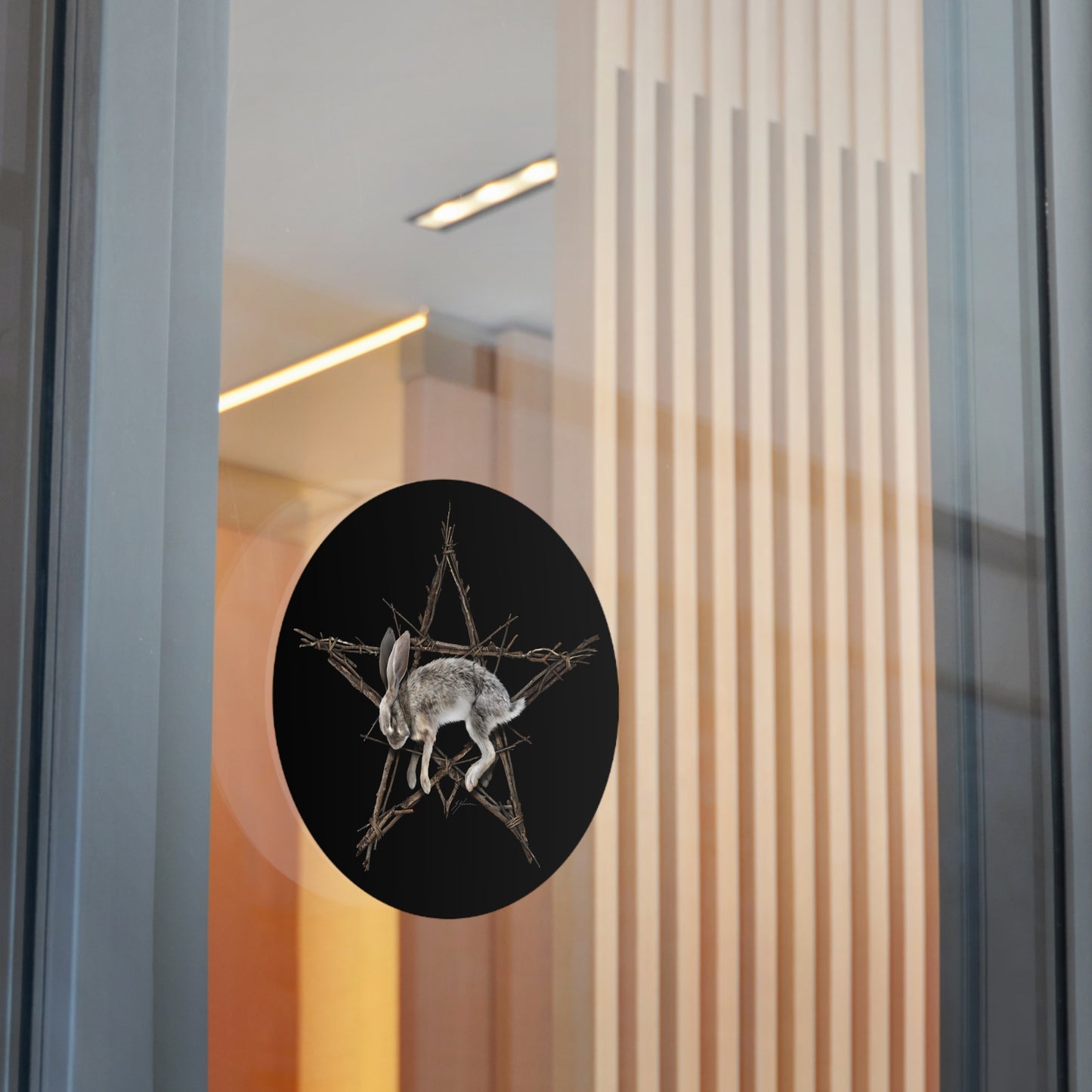Fallen Star round vinyl sticker — Mister Sam Shearon samhain ritual dark art gift