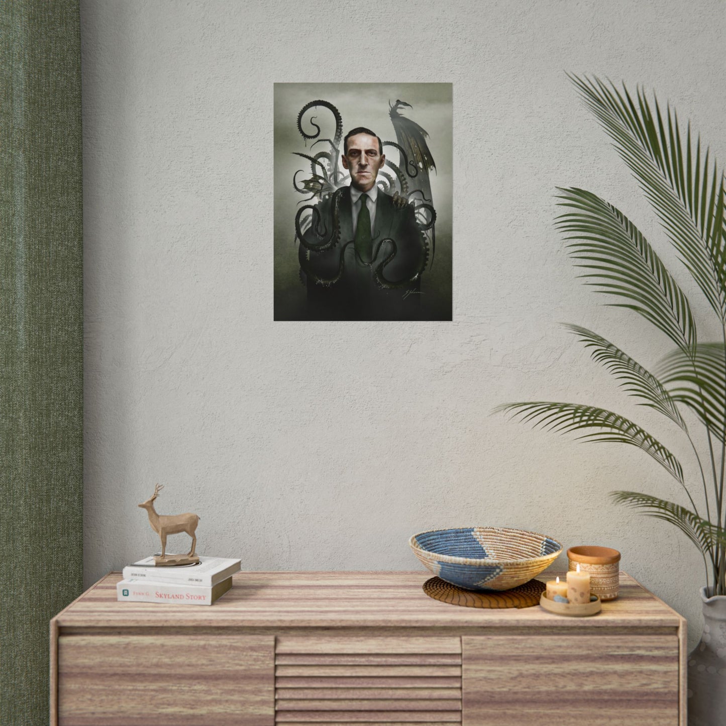 H.P. Lovecraft poster packaging — rolled dark art print by Mister Sam Shearon