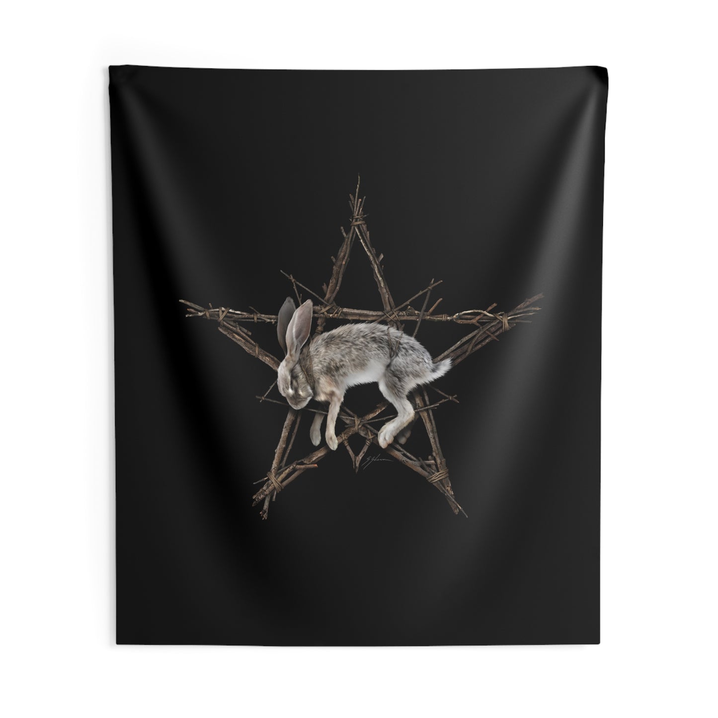 Fallen Star indoor wall tapestry — Mister Sam Shearon dark art pagan home decor gift