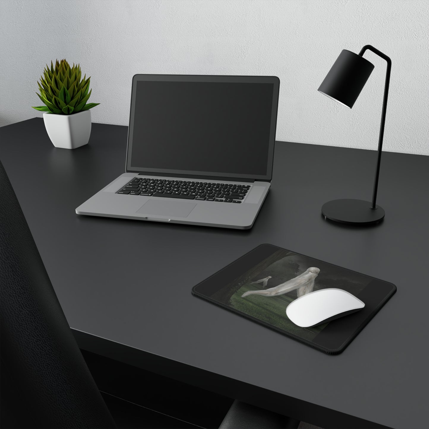 Nightcrawler mousepad detail — dark art horror desk accessory by Mister Sam Shearon