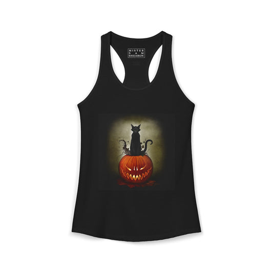 Cat O' Lantern — Women's Ideal Racerback Tank