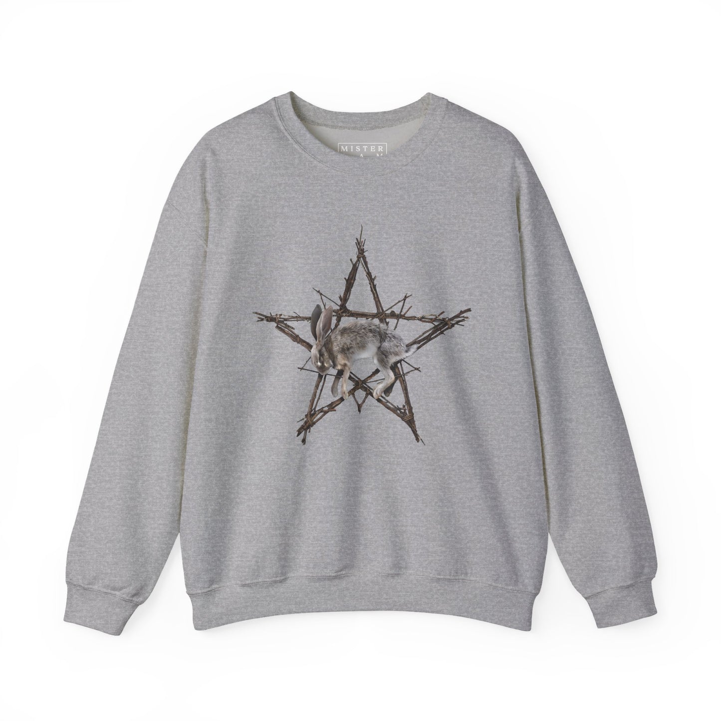 Fallen Star sweatshirt grey — occult artwork by Mister Sam Shearon