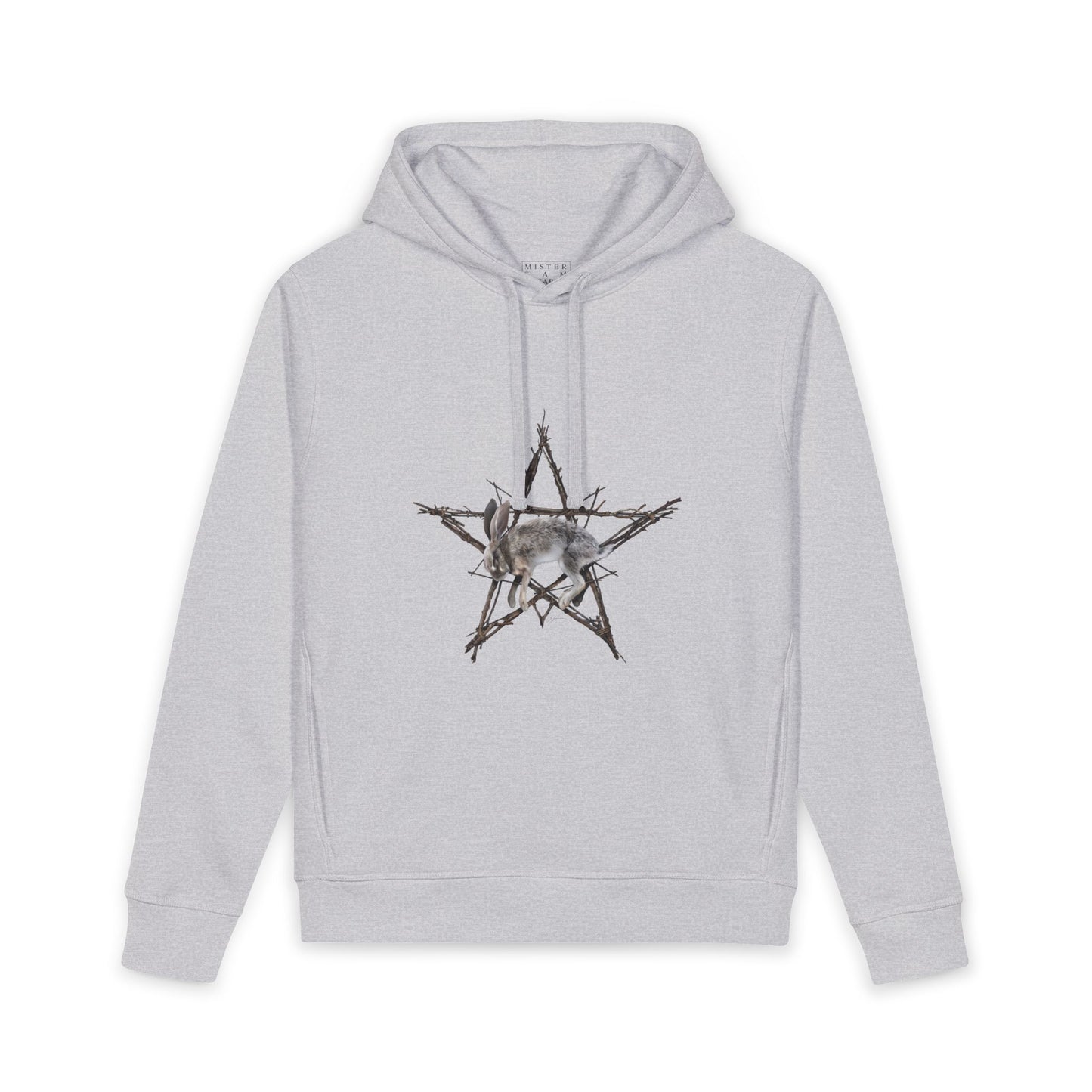 Fallen Star witchcraft unisex hoodie — organic cotton with occult pentagram print