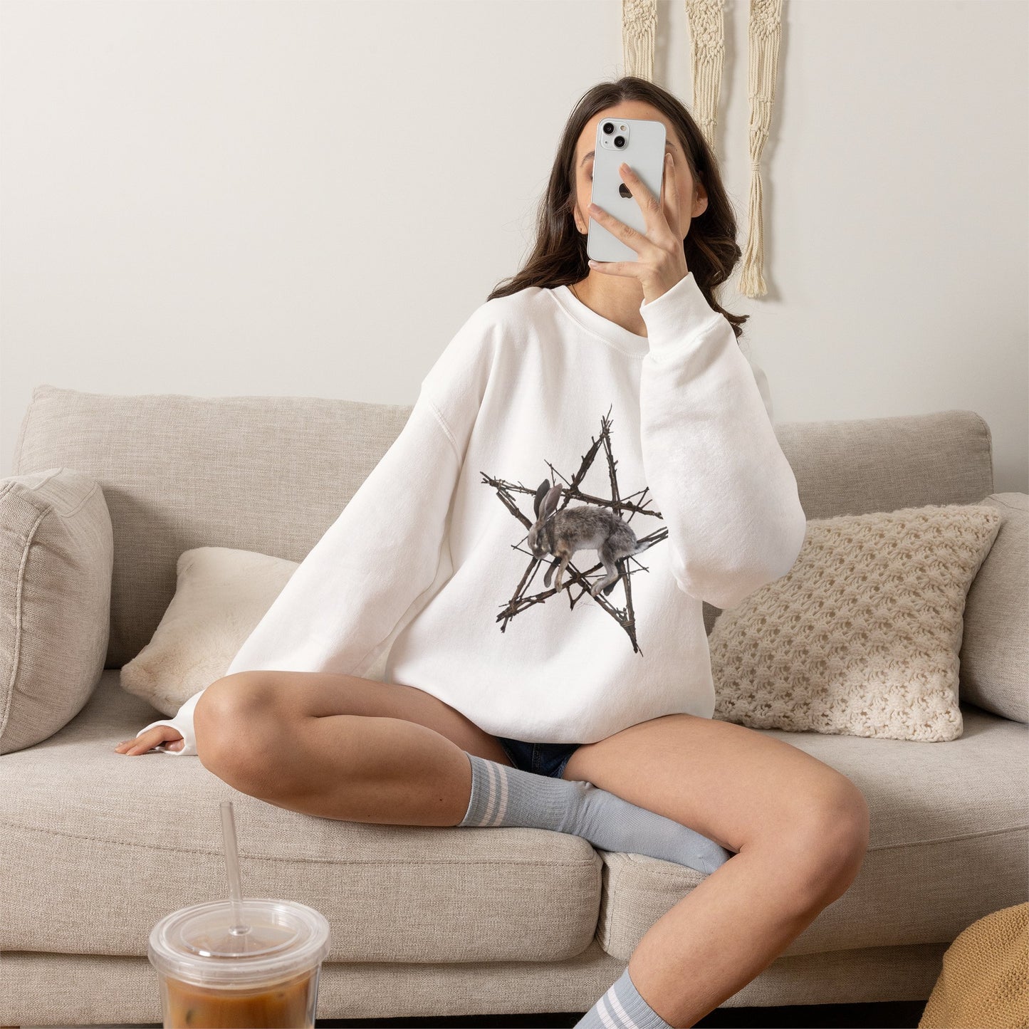 Fallen Star sweatshirt — Mister Sam Shearon witchcraft dark art Gildan 18000 detail