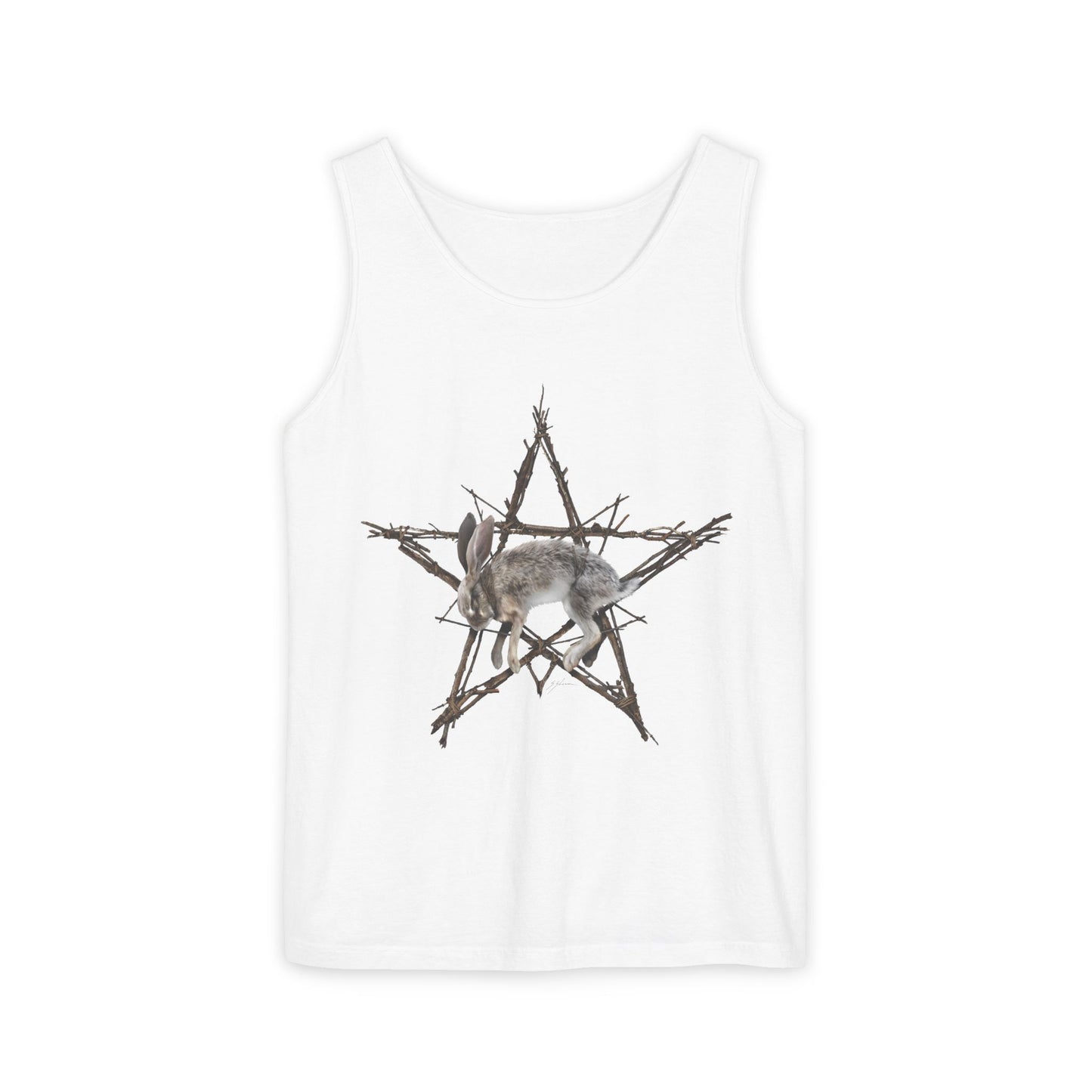 Fallen Star dark art tank top — occult pentagram design by Mister Sam Shearon