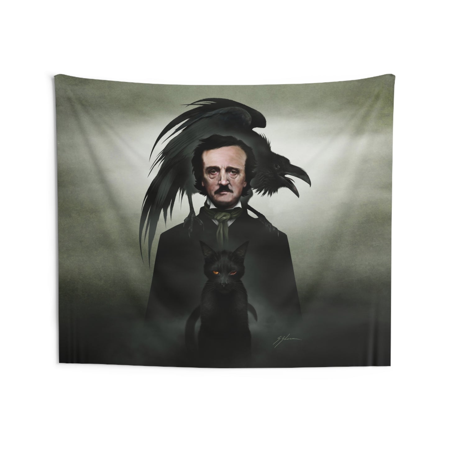 Edgar Allan Poe indoor tapestry — Mister Sam Shearon Poe collection wall art