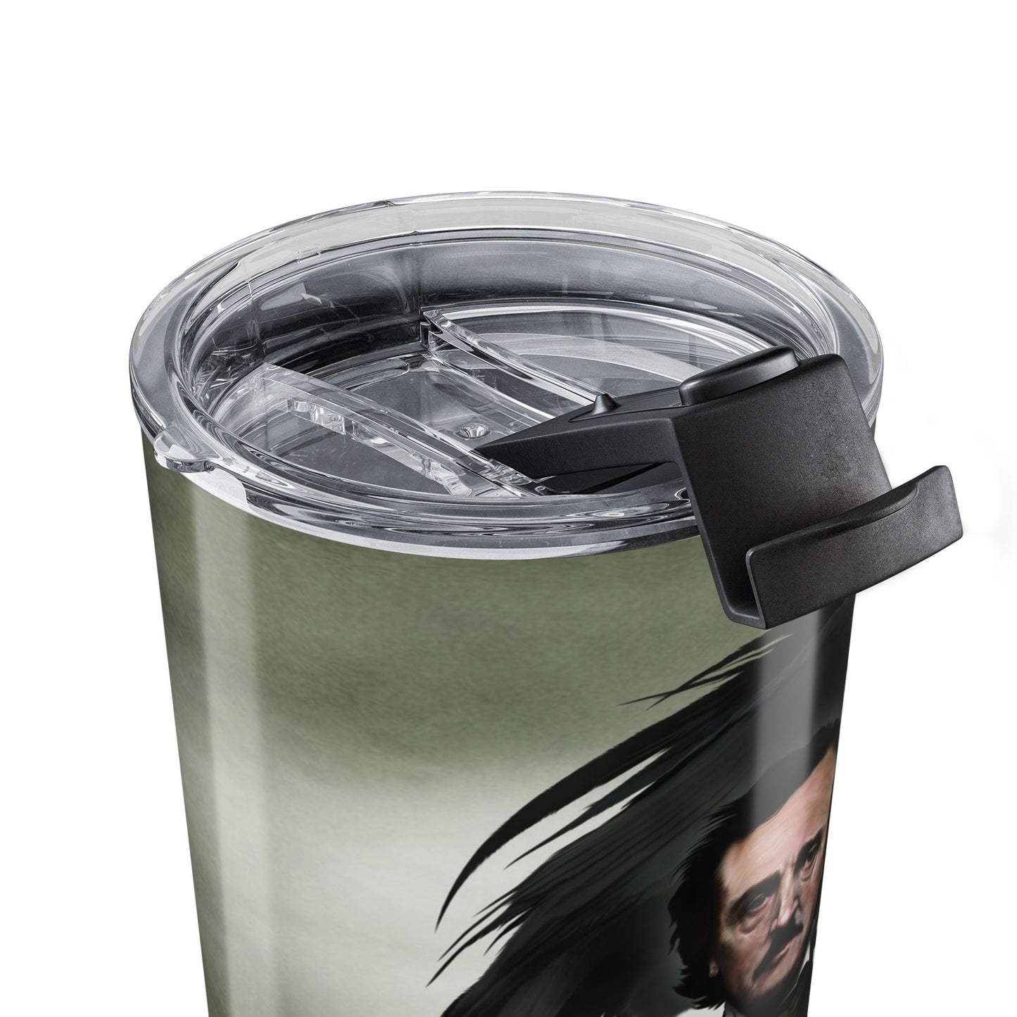 Edgar Allan Poe insulated tumbler — nevermore raven design by Mister Sam Shearon