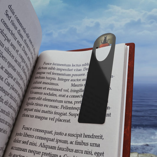 Cat O' Lantern Halloween bookmark — dark art by Mister Sam Shearon