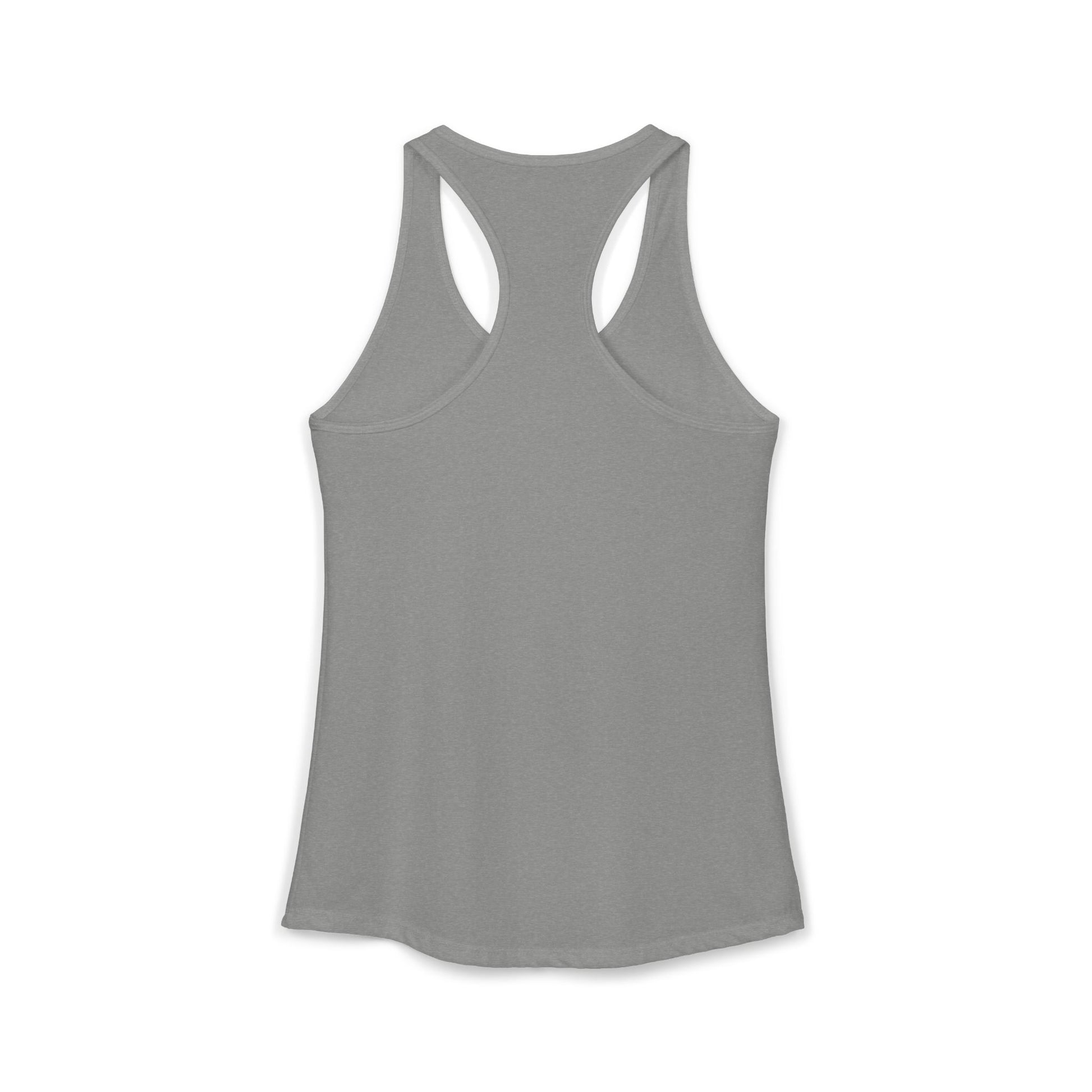 Cat O' Lantern tank — black cat and pumpkin artwork on women's racerback
