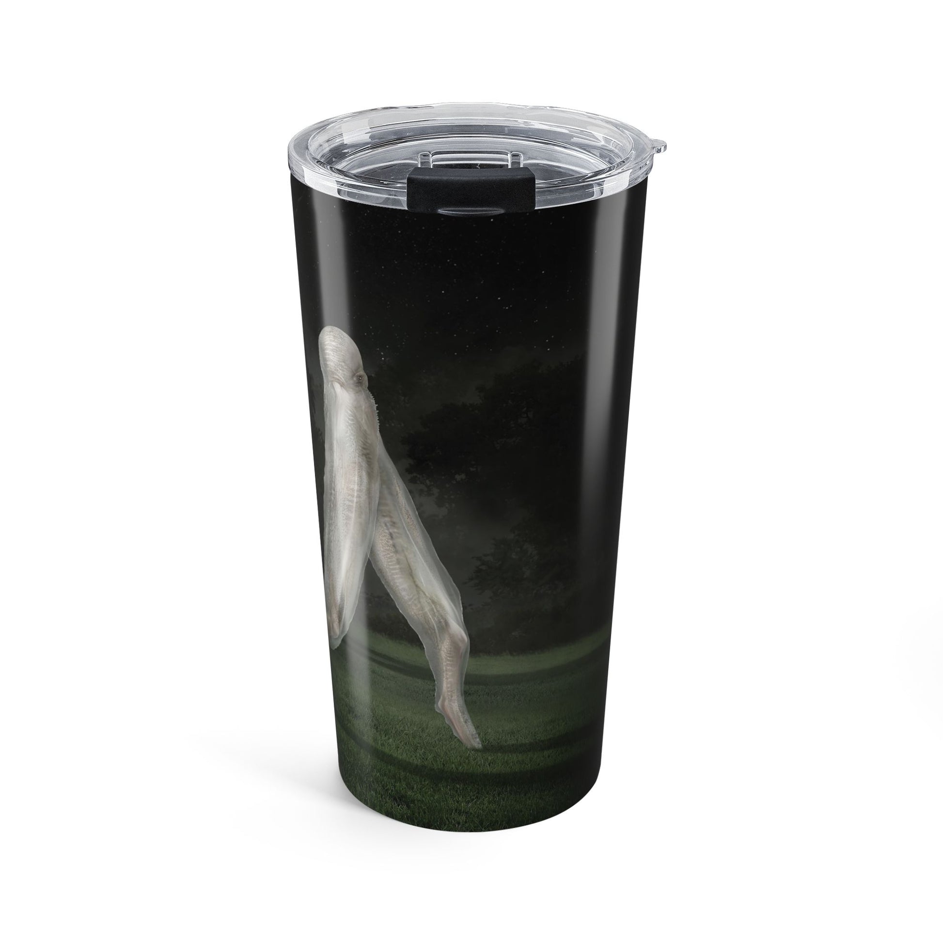 Nightcrawler 20oz tumbler — original cryptid dark art by Mister Sam Shearon