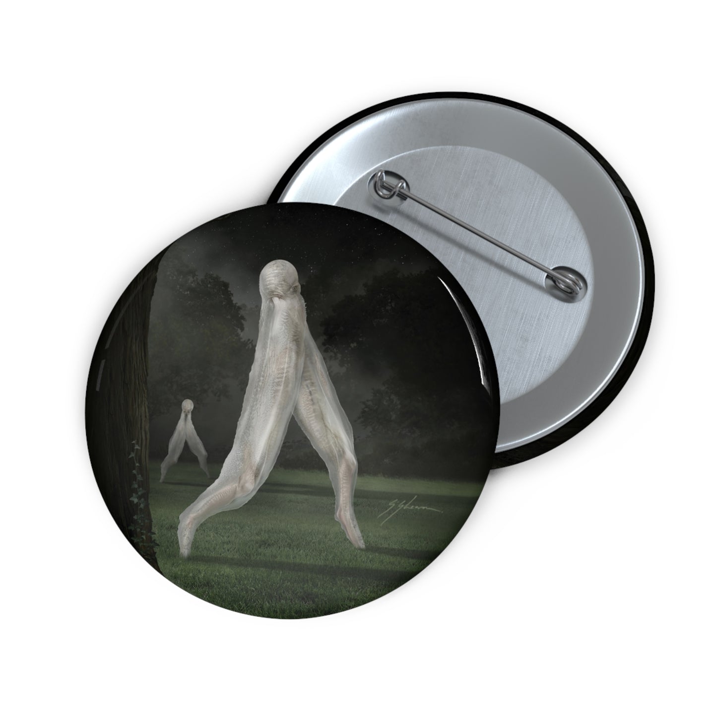 Nightcrawler pin button — Fresno Nightcrawler design by Mister Sam Shearon