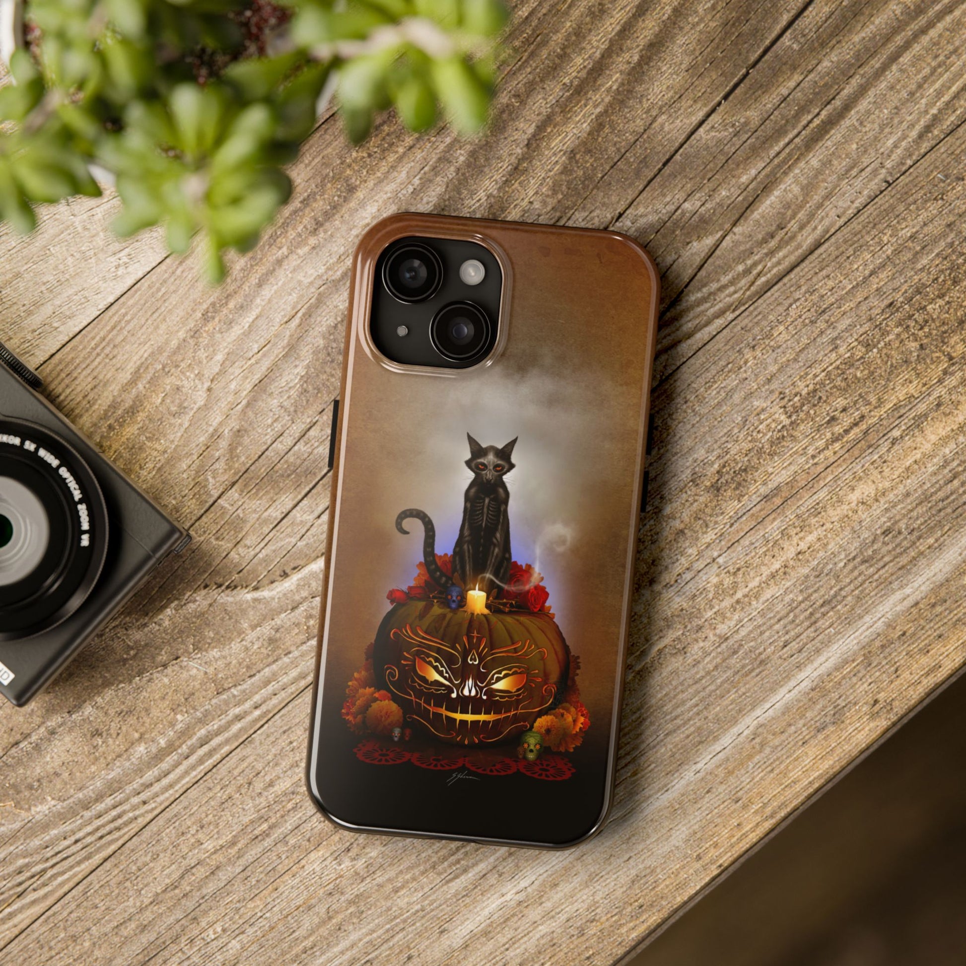 Día De Los Meowtos case wireless charging compatible — dark art gothic phone case