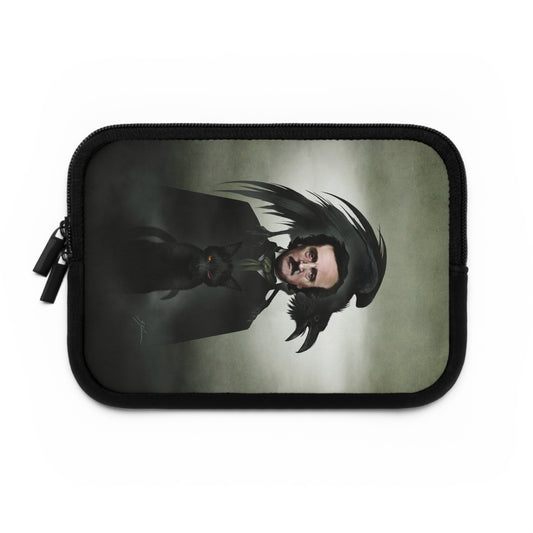 Edgar Allan Poe laptop sleeve — original gothic dark art by Mister Sam Shearon