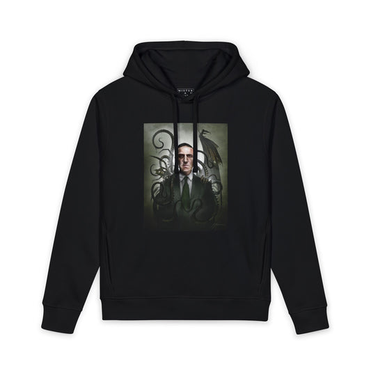 H.P. Lovecraft unisex hoodie — original cosmic horror dark art portrait by Mister Sam Shearon