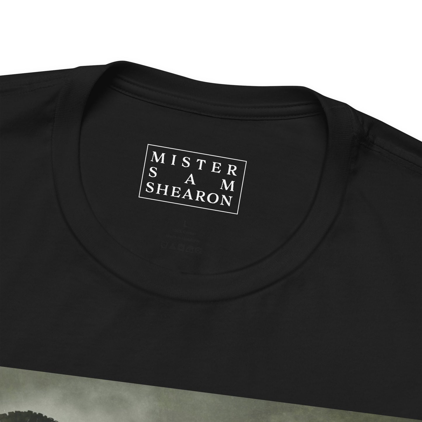H.P. Lovecraft t-shirt front view — Cthulhu eldritch horror dark art by Mister Sam Shearon