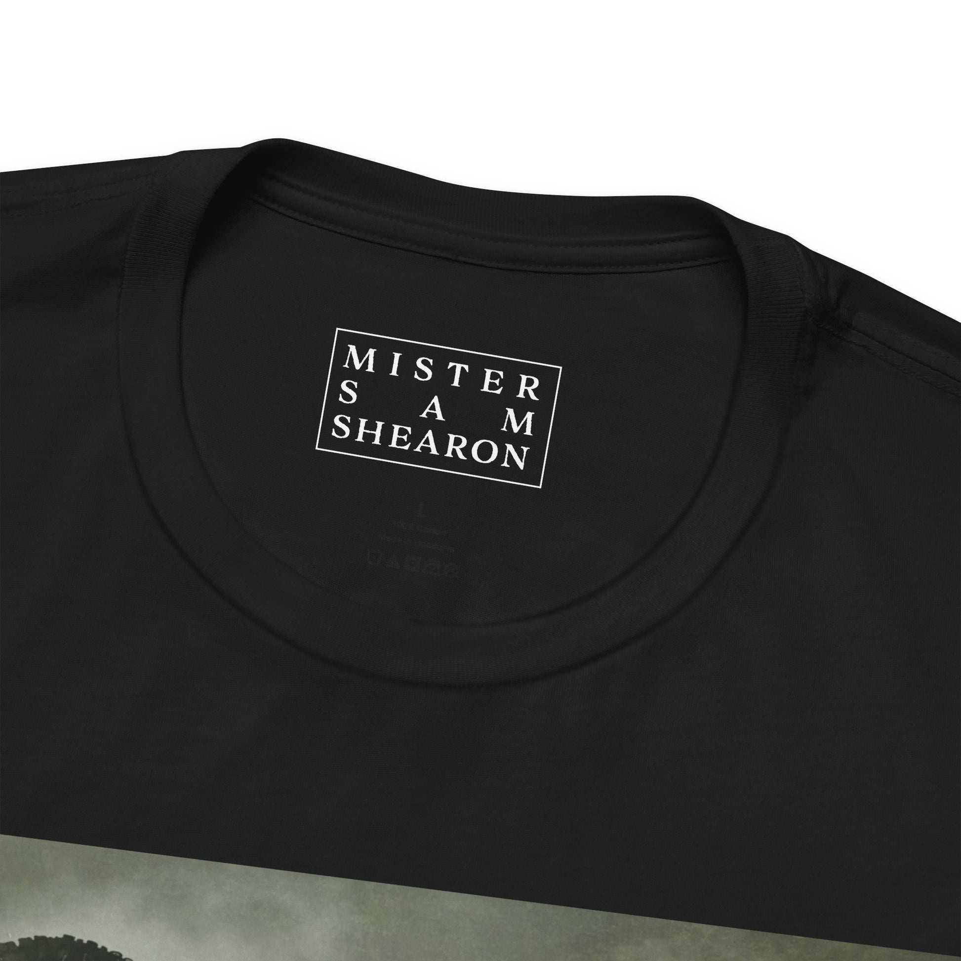 H.P. Lovecraft t-shirt front view — Cthulhu eldritch horror dark art by Mister Sam Shearon