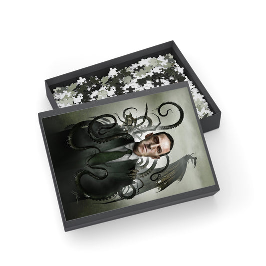 H.P. Lovecraft dark art puzzle — 1000-piece cosmic horror jigsaw by Mister Sam Shearon
