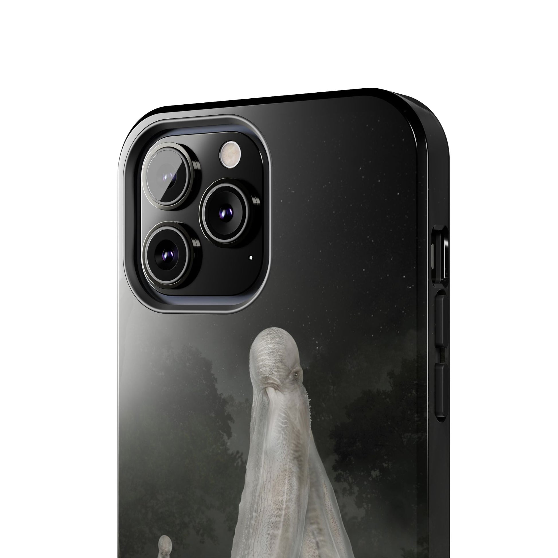 Nightcrawler phone case by Mister Sam Shearon — iPhone, Samsung, dark art, cryptid, creepypasta, paranormal, horror, human-made, non-AI. 