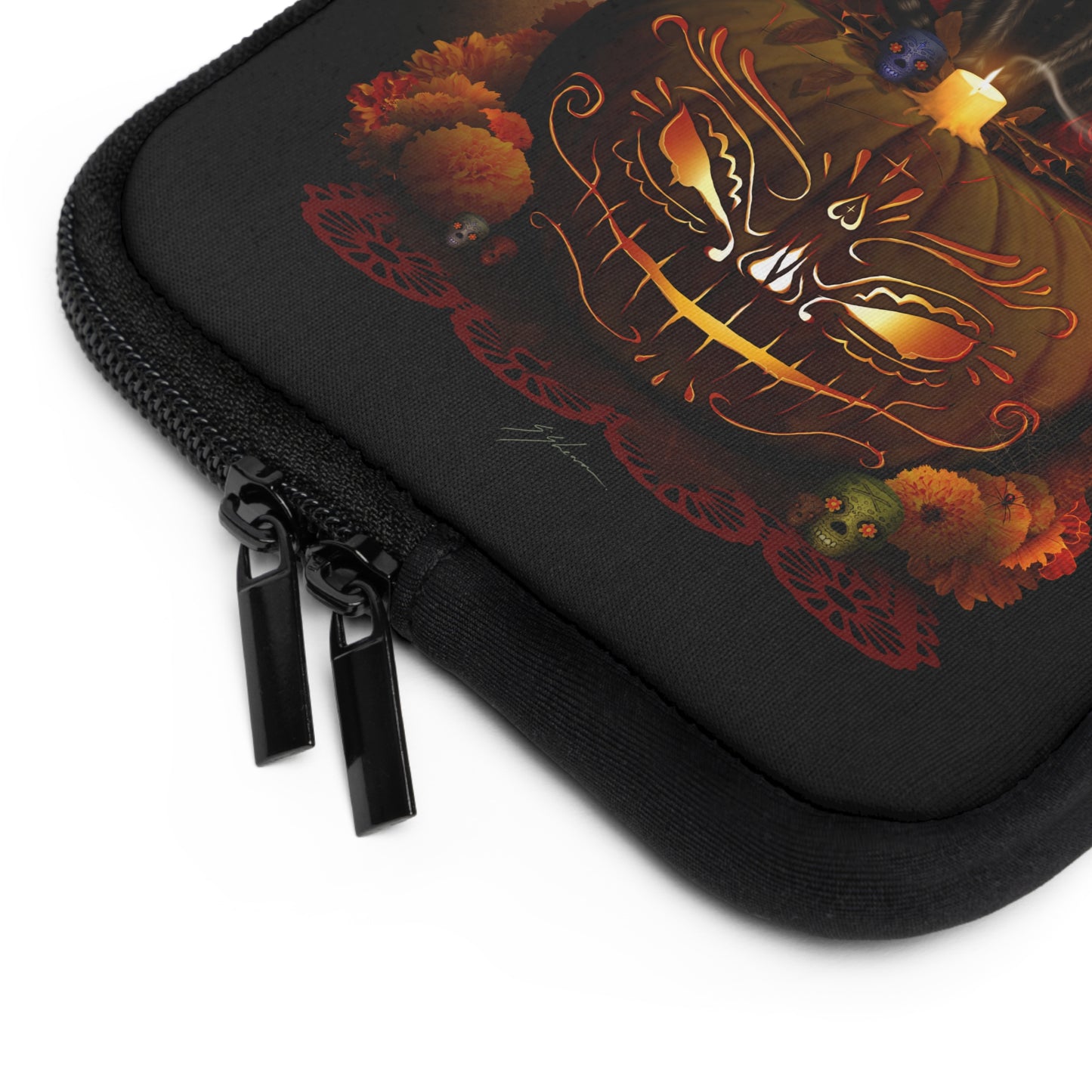 Día De Los Meowtos tablet sleeve 10" — Day of the Dead art by Mister Sam Shearon