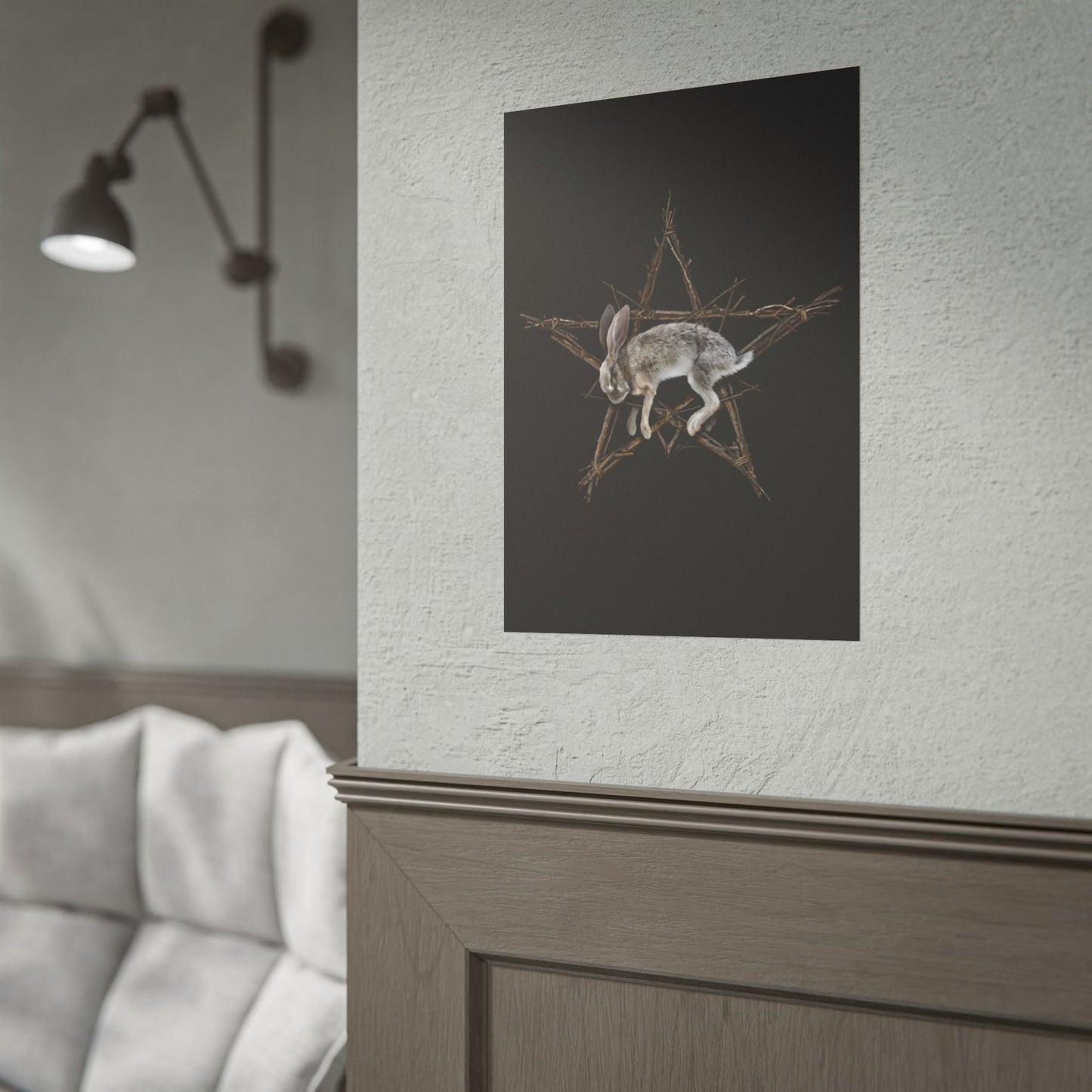 Fallen Star poster detail — original occult dark art by Mister Sam Shearon