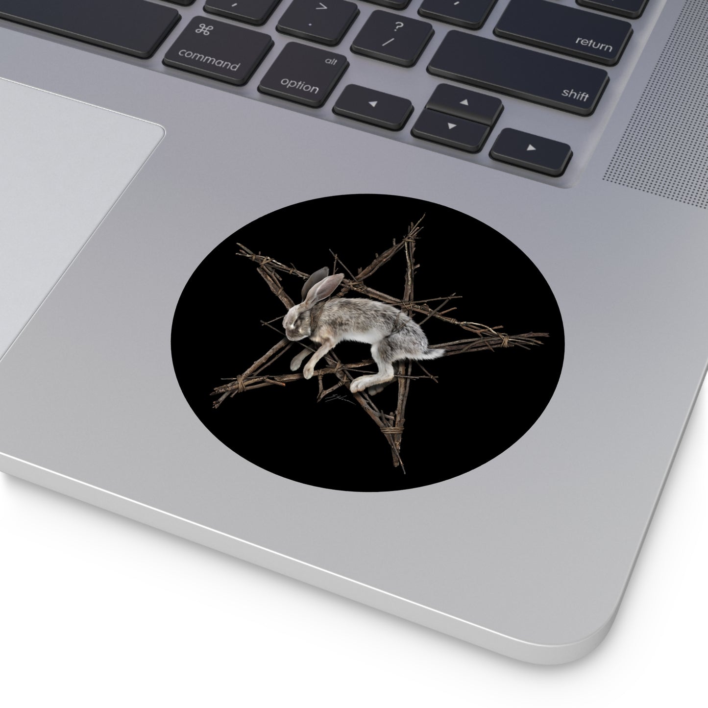 Fallen Star vinyl sticker — occult pentagram design by Mister Sam Shearon