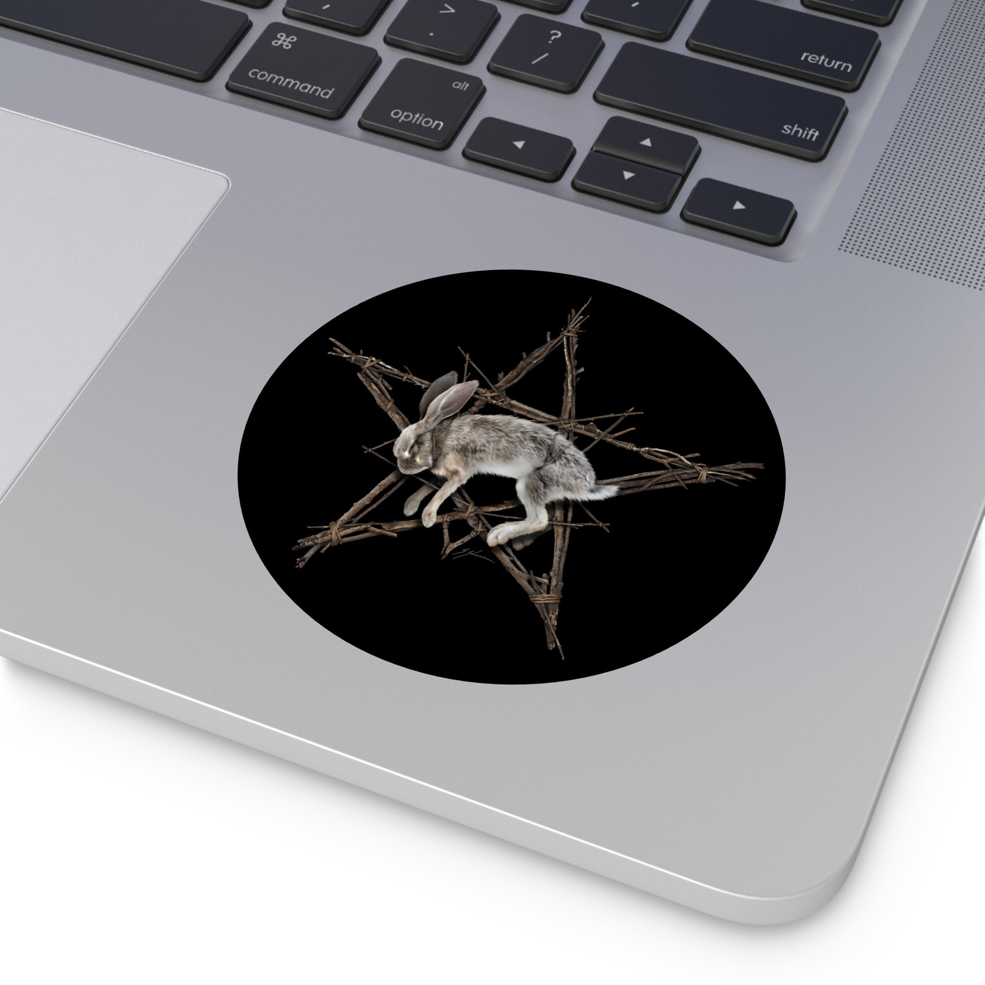 Fallen Star vinyl sticker — occult pentagram design by Mister Sam Shearon