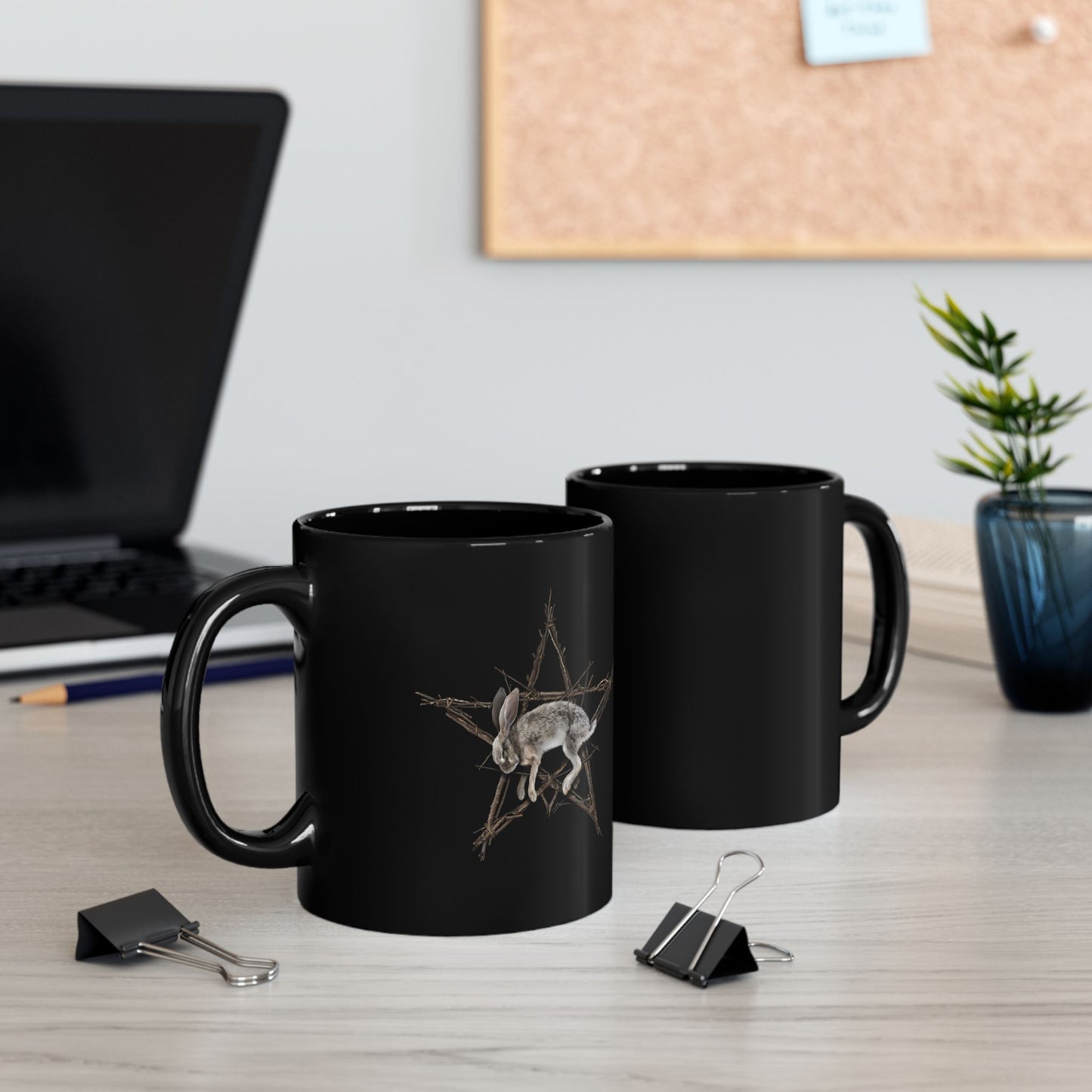 Fallen Star mug front view — original occult dark art by Mister Sam Shearon