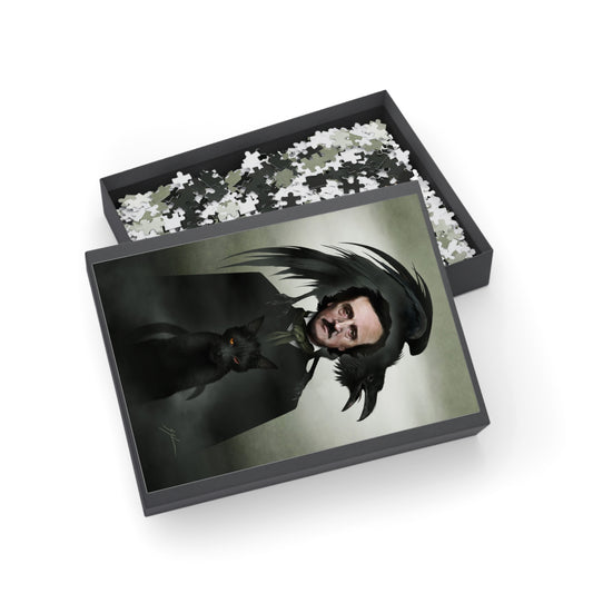Edgar Allan Poe dark art puzzle — 1000-piece gothic horror jigsaw by Mister Sam Shearon