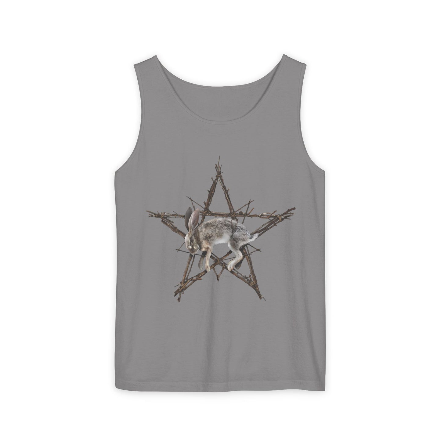 Fallen Star garment-dyed tank — Witchcraft collection dark art by Mister Sam Shearon