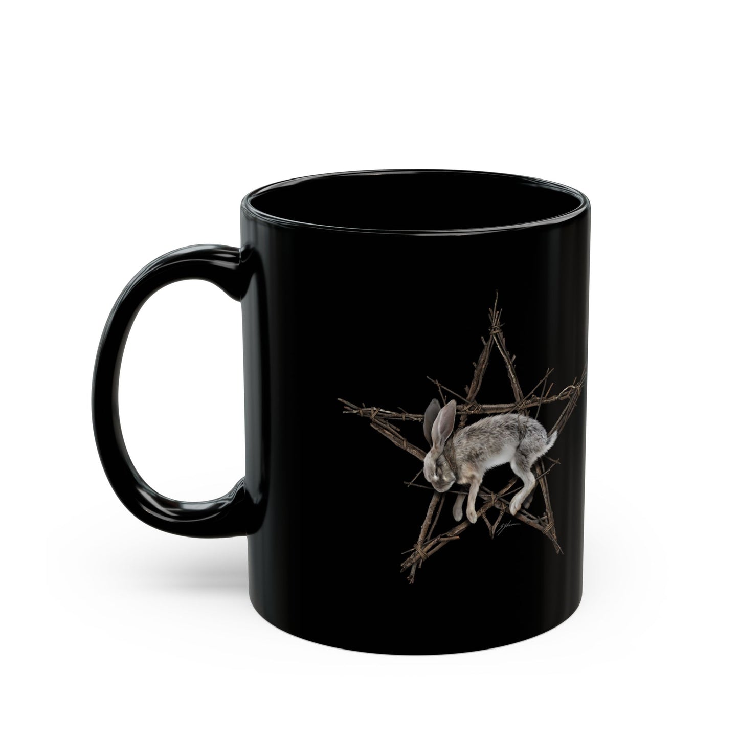 Fallen Star black mug 11oz — witchcraft dark art by Mister Sam Shearon