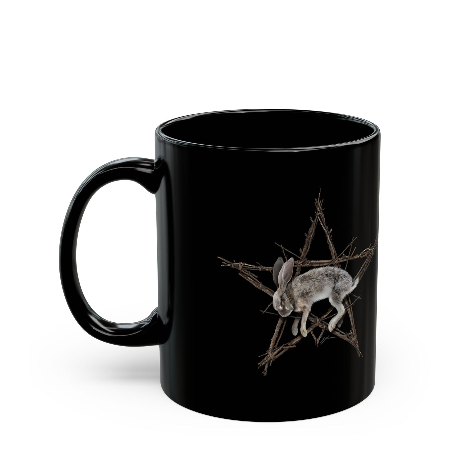 Fallen Star black mug 11oz — witchcraft dark art by Mister Sam Shearon