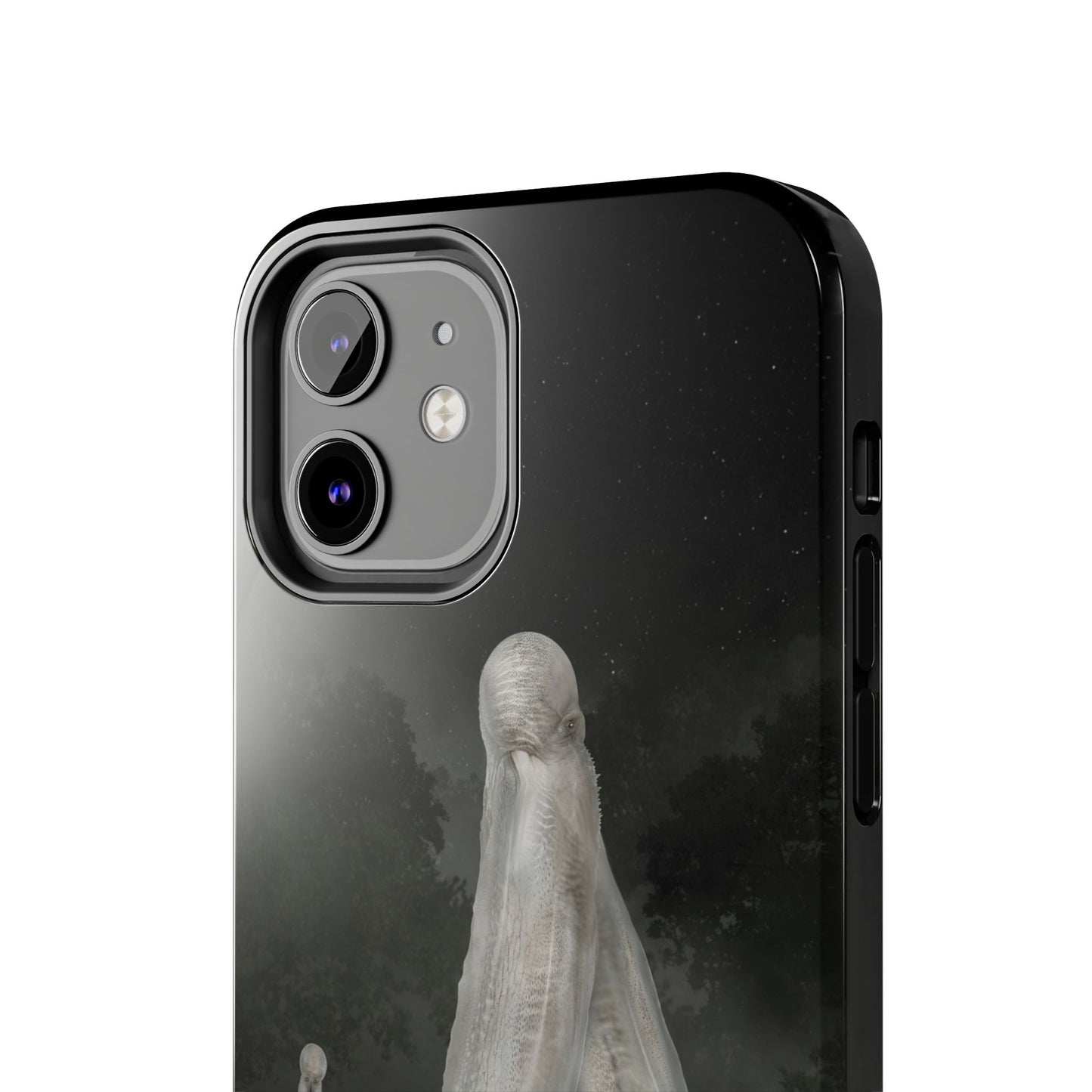 Nightcrawler phone case by Mister Sam Shearon — iPhone, Samsung, dark art, cryptid, creepypasta, paranormal, horror, human-made, non-AI. 