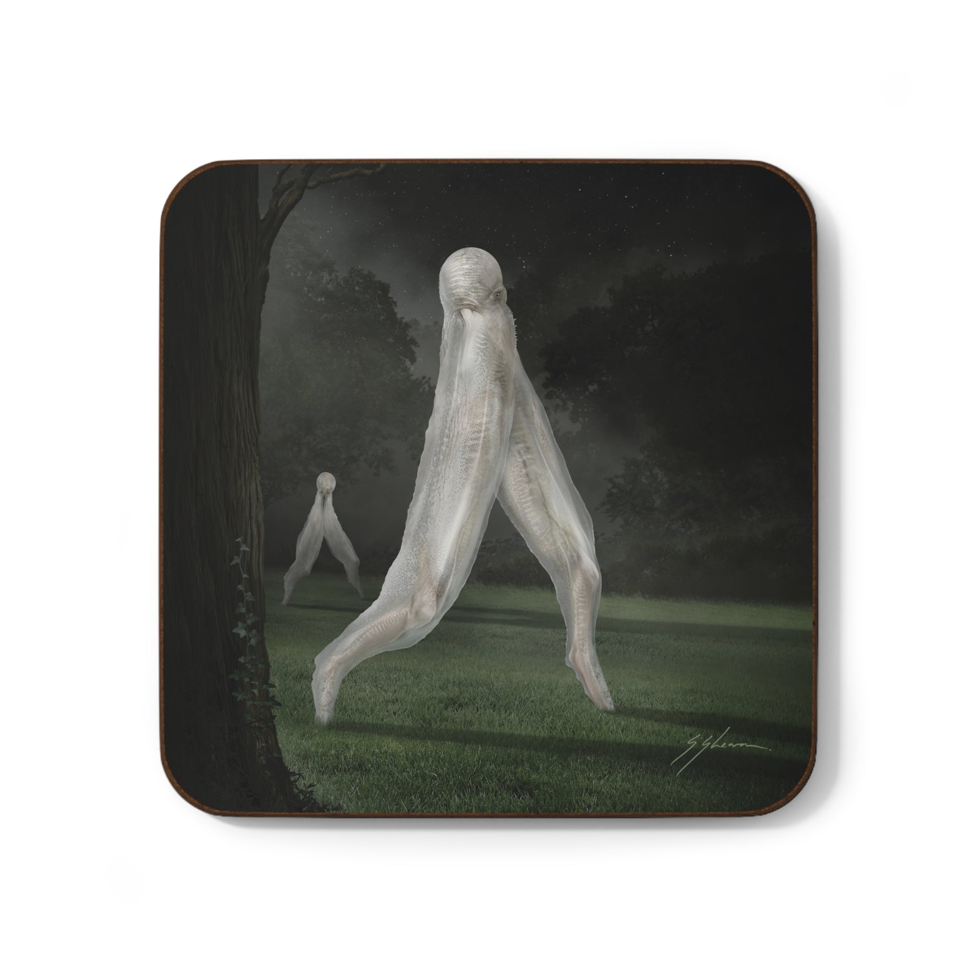 Nightcrawler coaster top view — Fresno Nightcrawler dark art by Mister Sam Shearon