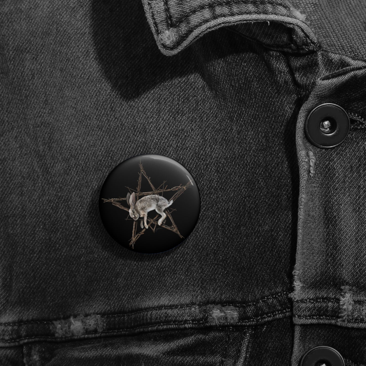 Fallen Star 1.25 inch pin button — Mister Sam Shearon gothic witchcraft art
