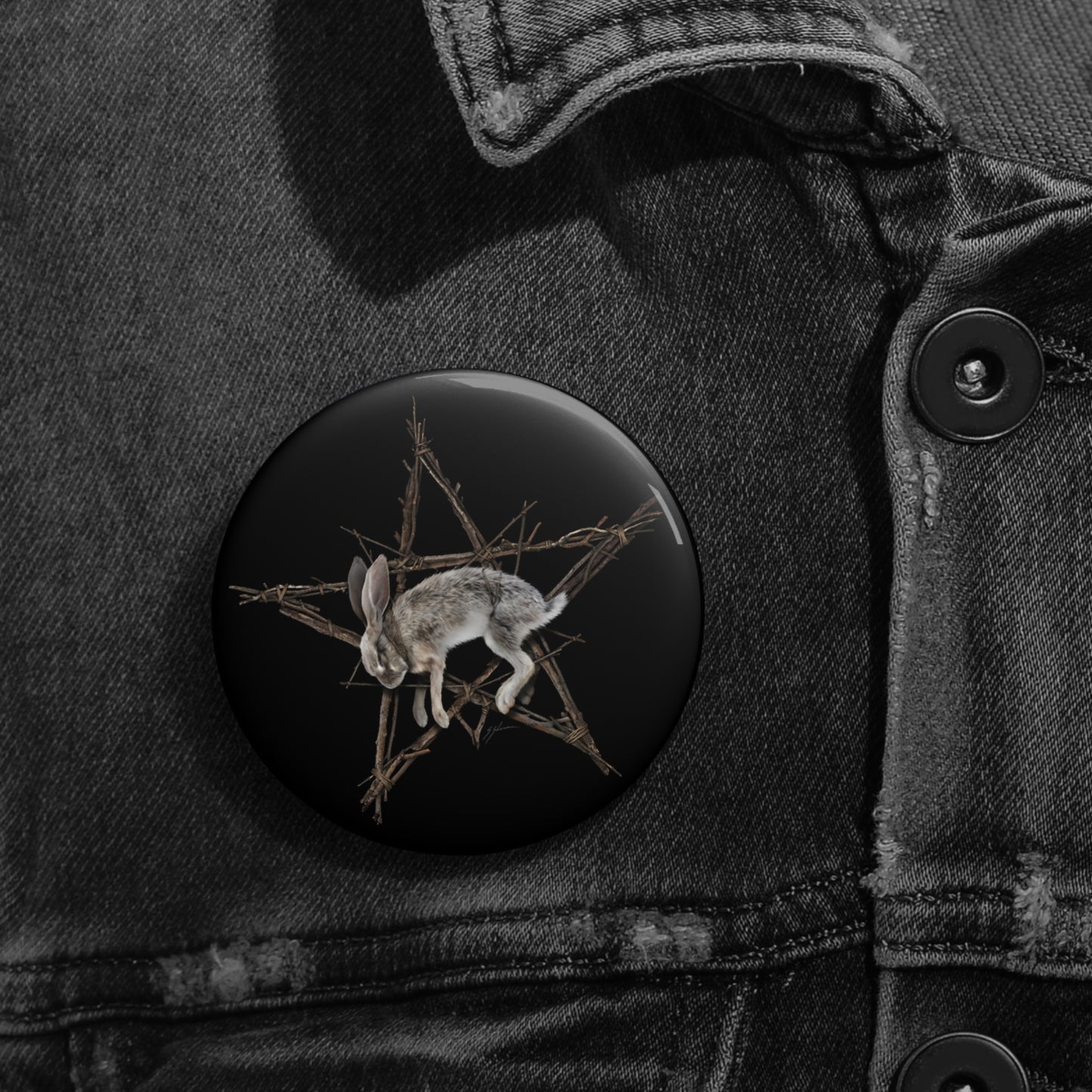 Fallen Star 2.25 inch pin button — Mister Sam Shearon pagan samhain dark art