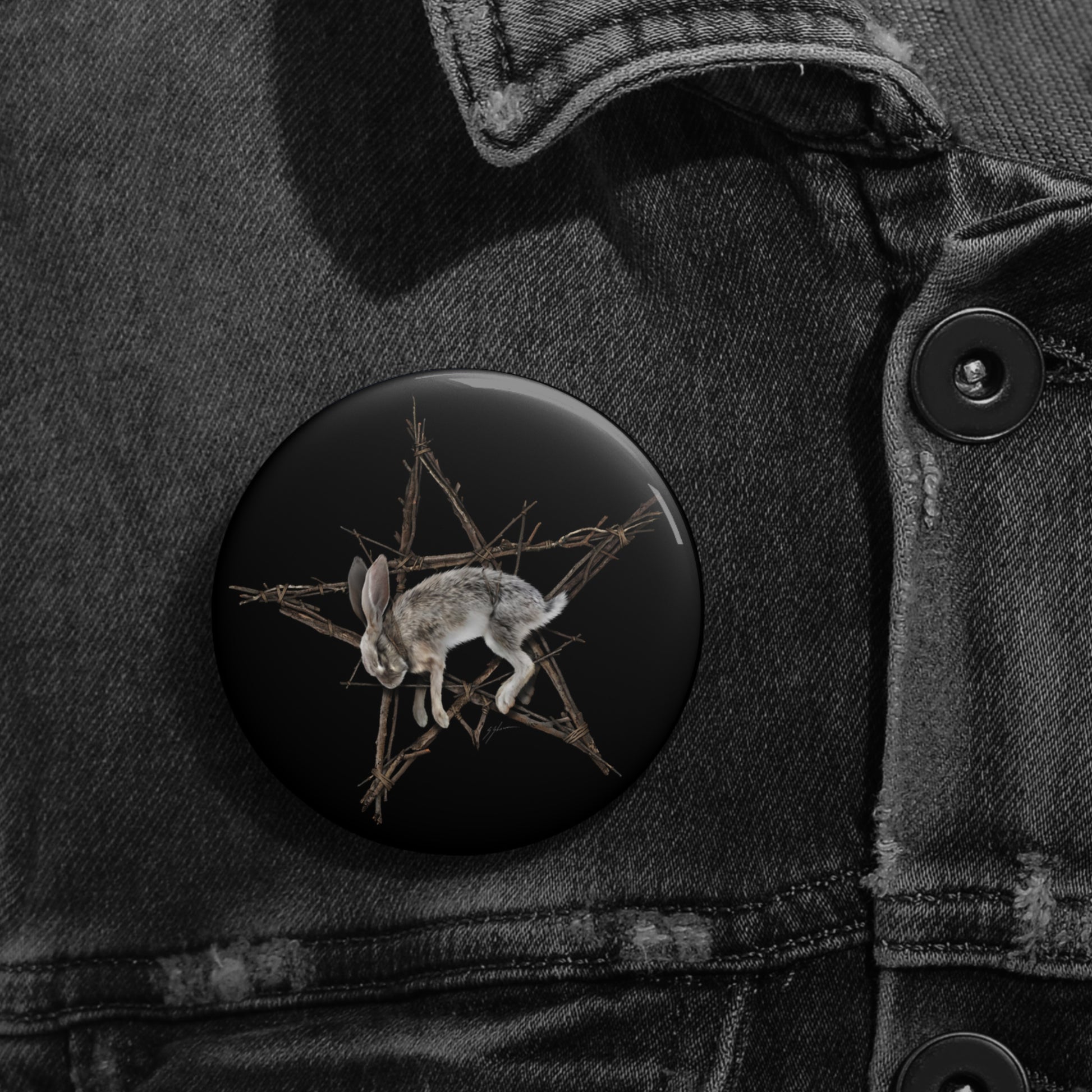 Fallen Star 2.25 inch pin button — Mister Sam Shearon pagan samhain dark art