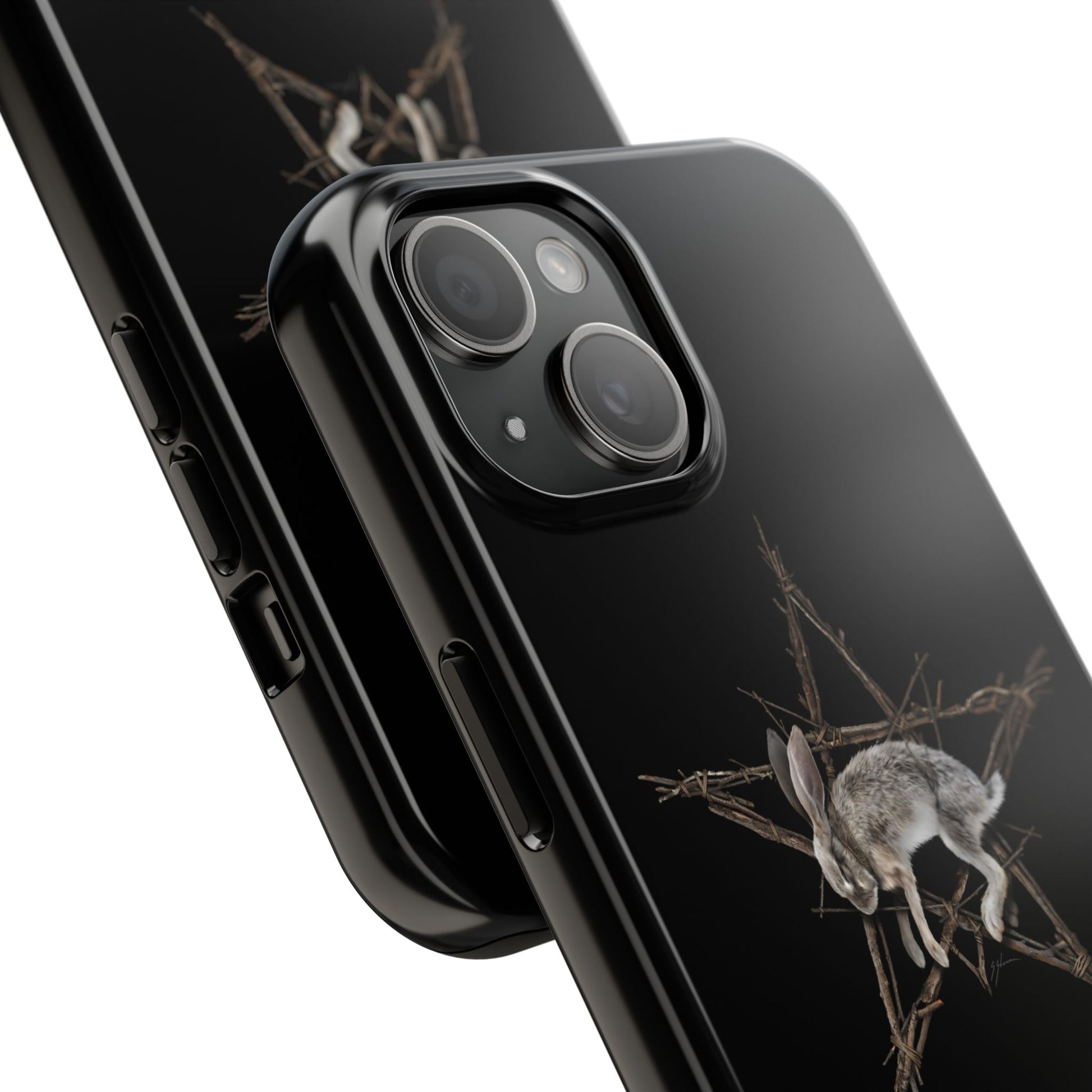 Fallen Star tough case front view — dark art by Mister Sam Shearon