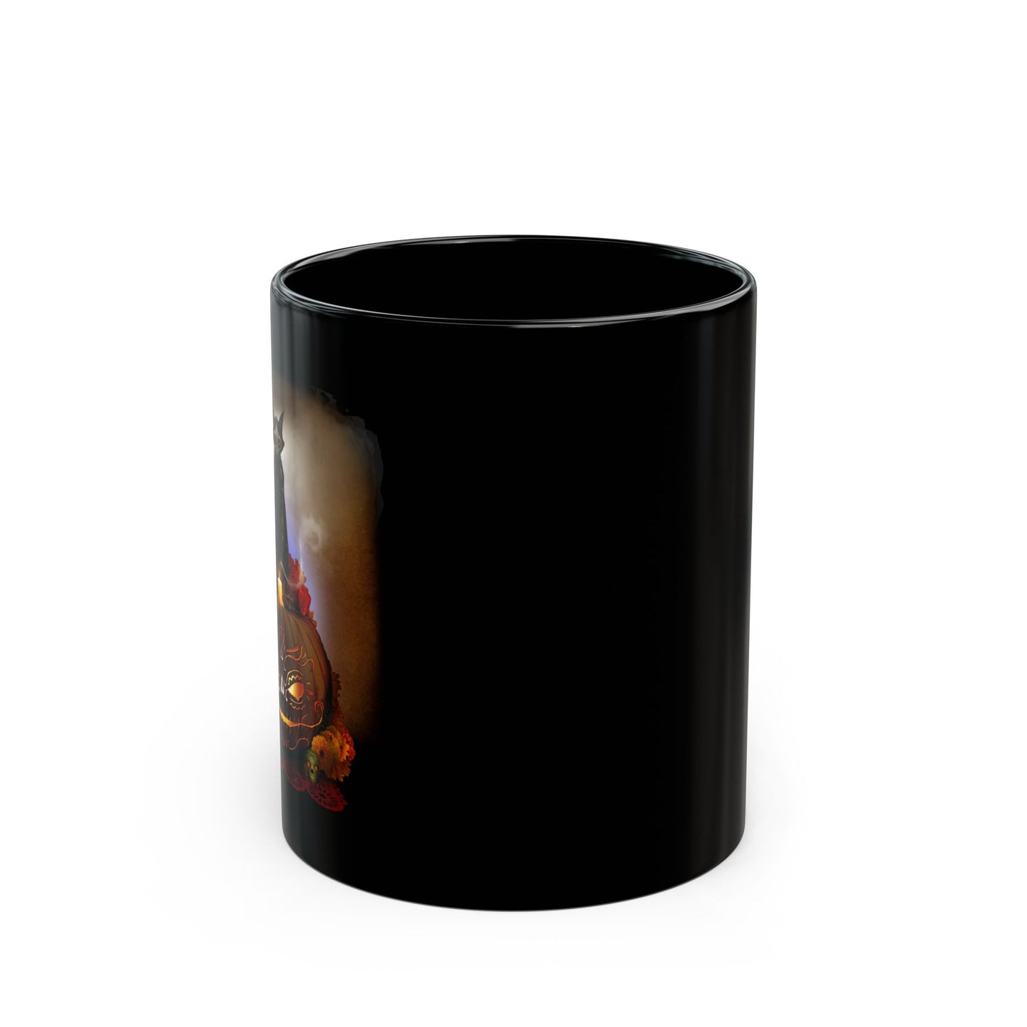 Día De Los Meowtos mug size comparison 11oz vs 15oz — dark art ceramic mug