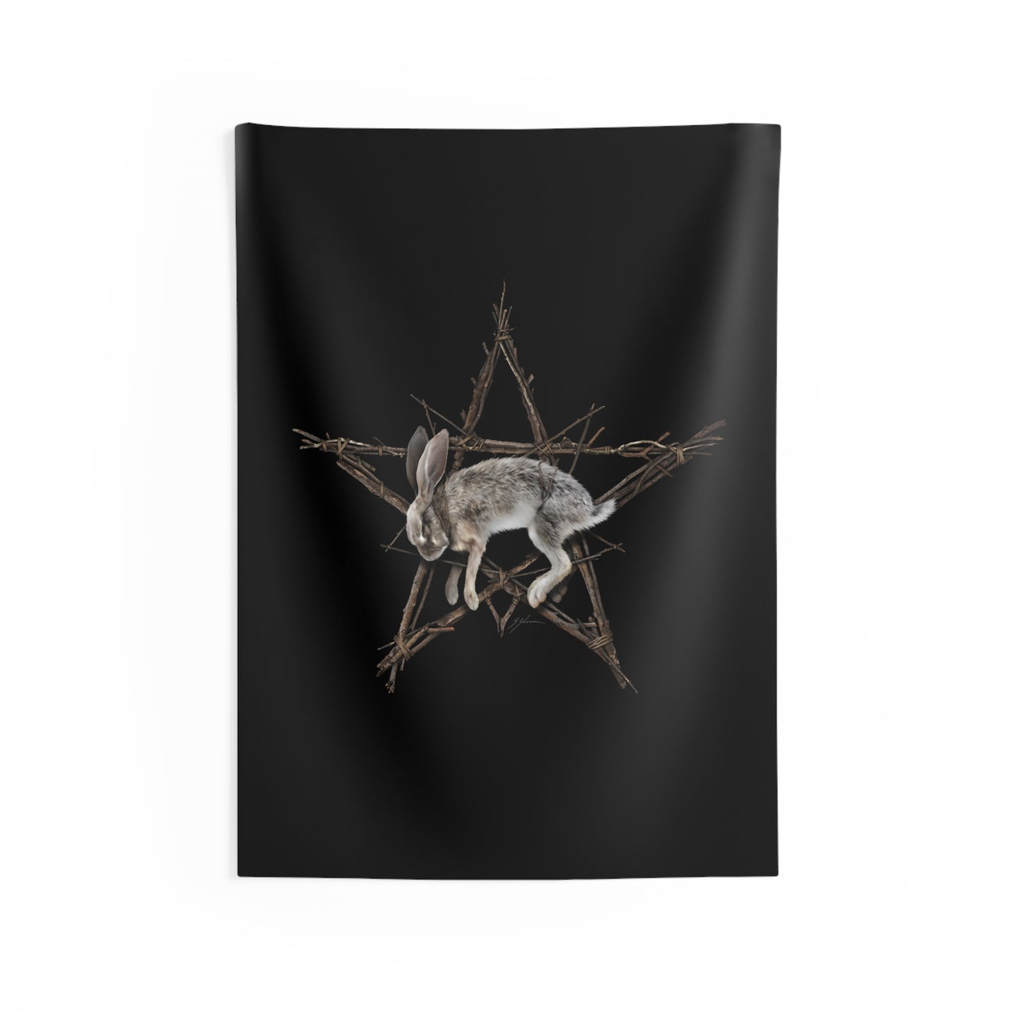 Fallen Star indoor wall tapestry — original witchcraft dark art by Mister Sam Shearon