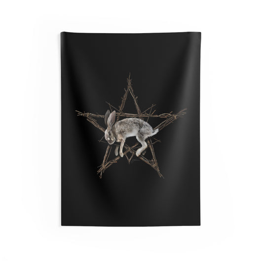 Fallen Star indoor wall tapestry — original witchcraft dark art by Mister Sam Shearon