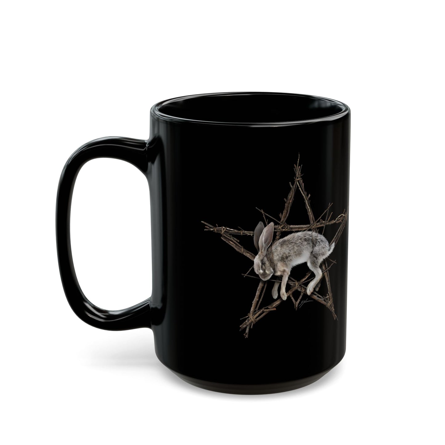 Fallen Star black mug 15oz — witchcraft dark art by Mister Sam Shearon