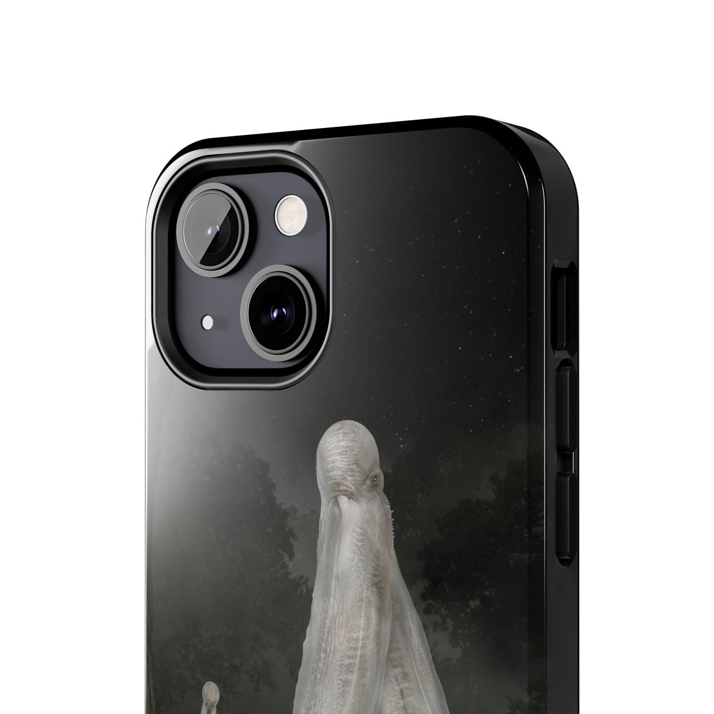 Nightcrawler phone case by Mister Sam Shearon — iPhone, Samsung, dark art, cryptid, creepypasta, paranormal, horror, human-made, non-AI. 