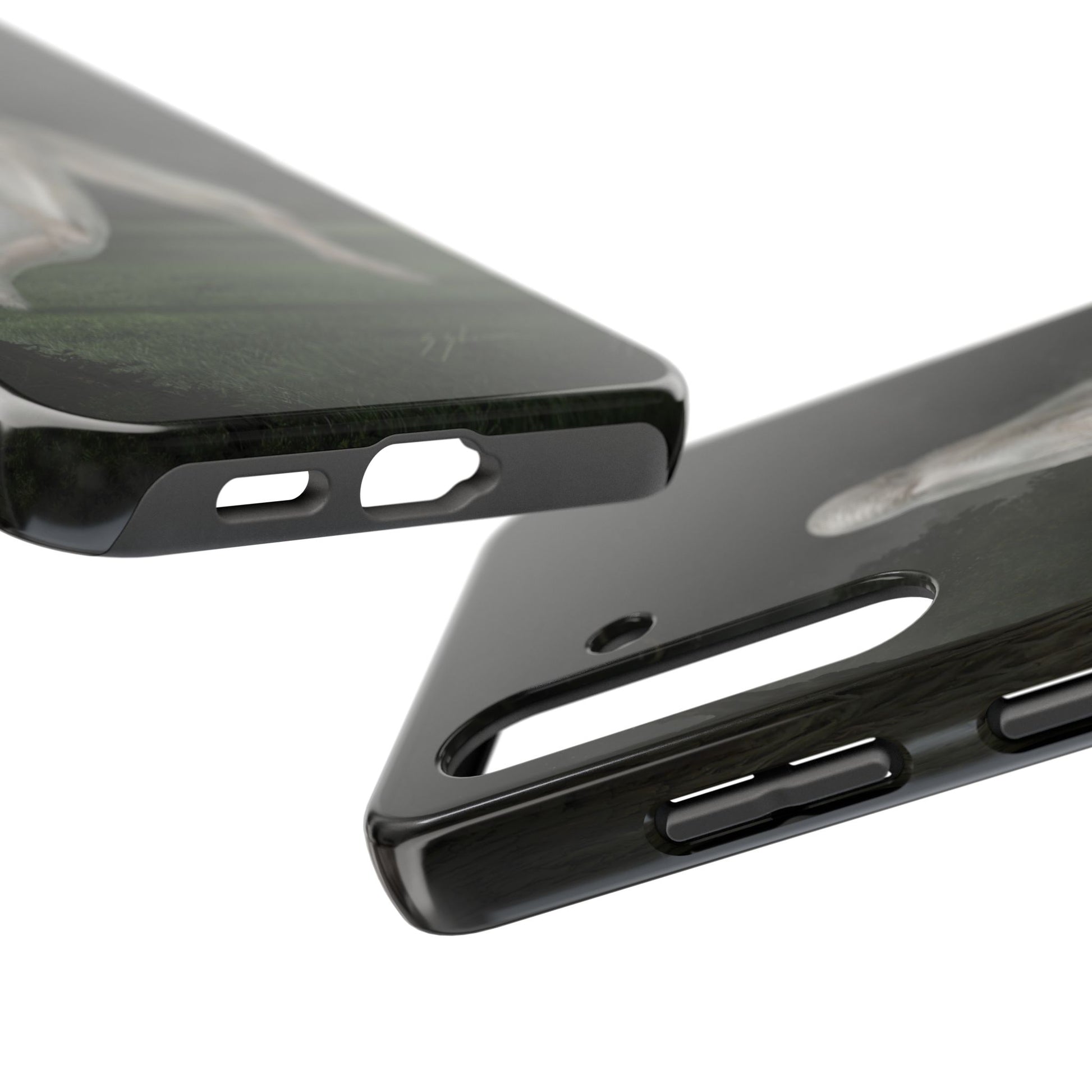 Nightcrawler phone case by Mister Sam Shearon — iPhone, Samsung, dark art, cryptid, creepypasta, paranormal, horror, human-made, non-AI. 