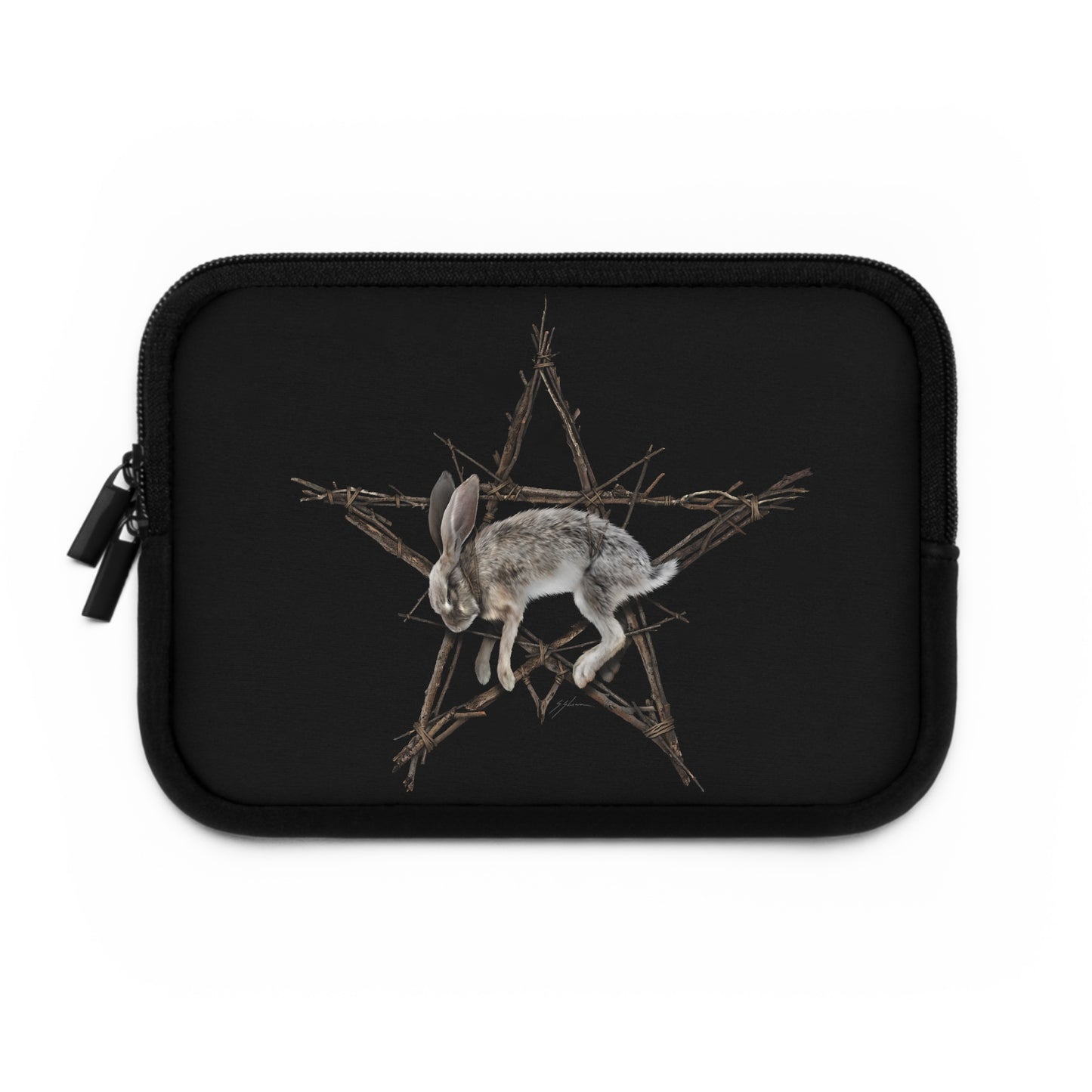 Fallen Star laptop sleeve — original witchcraft dark art by Mister Sam Shearon