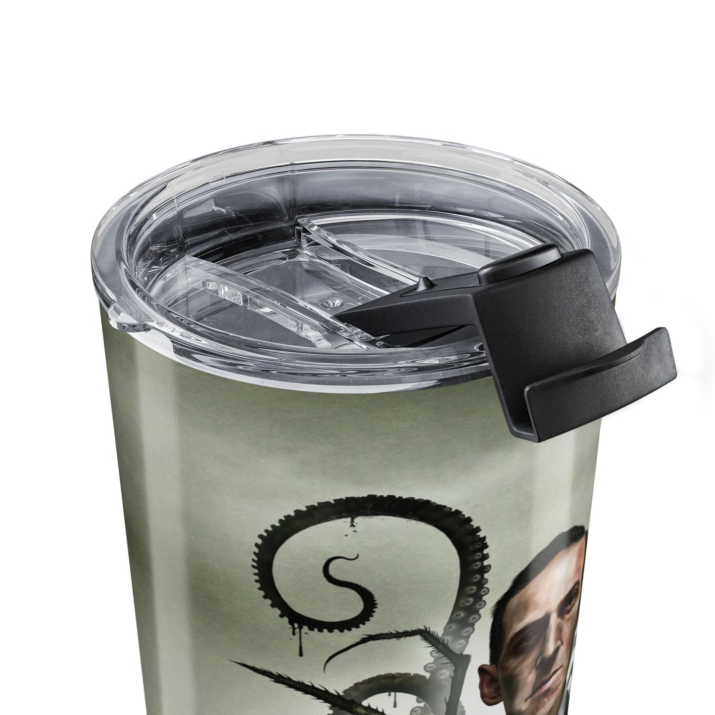 H.P. Lovecraft insulated tumbler — Cthulhu eldritch design by Mister Sam Shearon