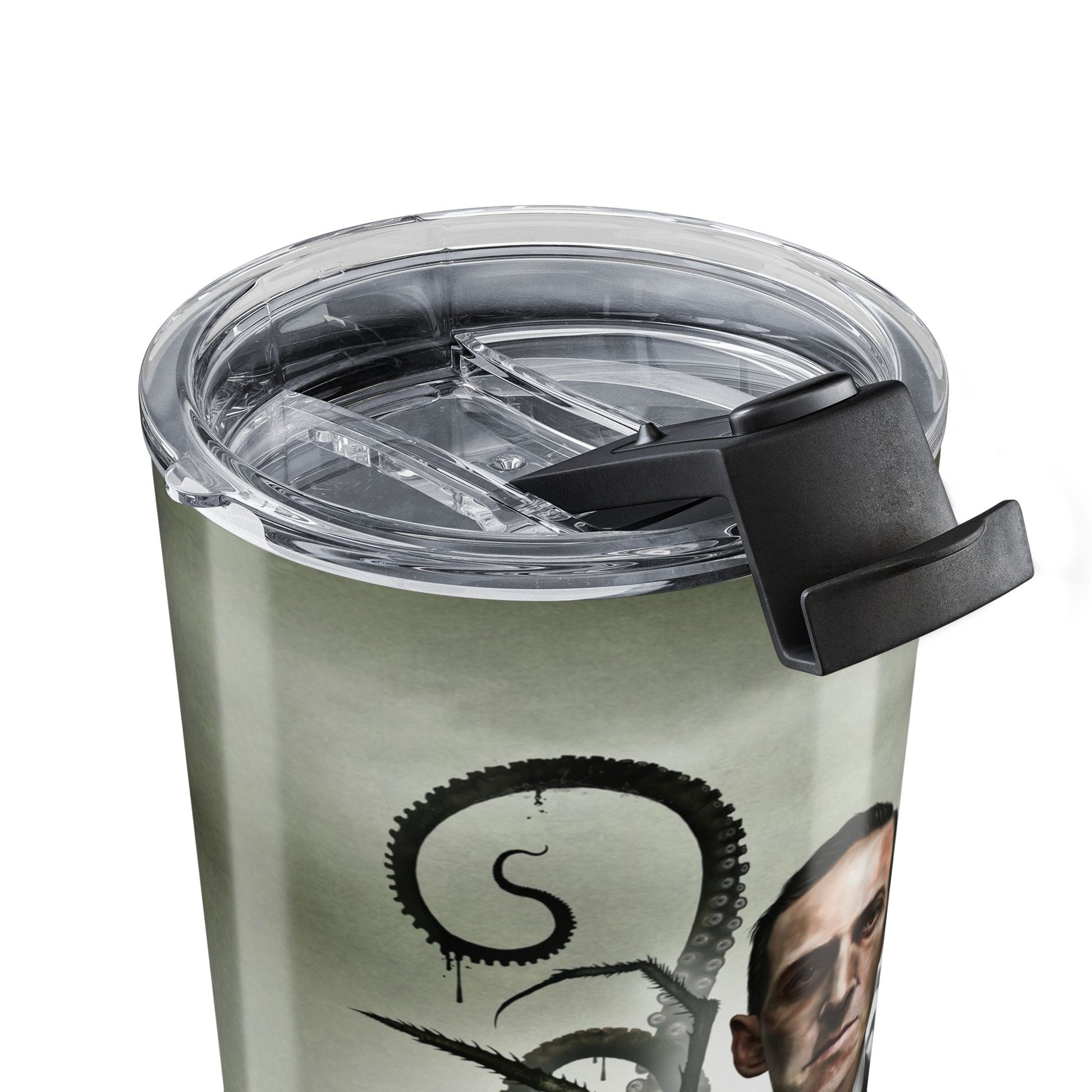 H.P. Lovecraft insulated tumbler — Cthulhu eldritch design by Mister Sam Shearon