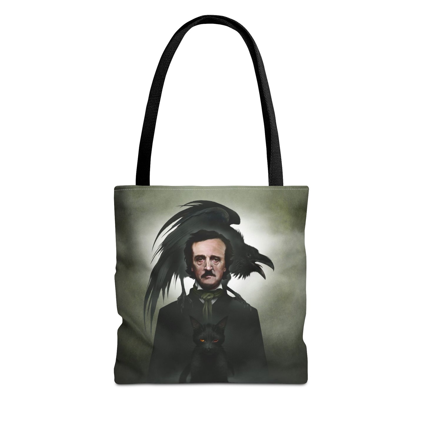 Edgar Allan Poe AOP tote bag — original gothic dark art by Mister Sam Shearon