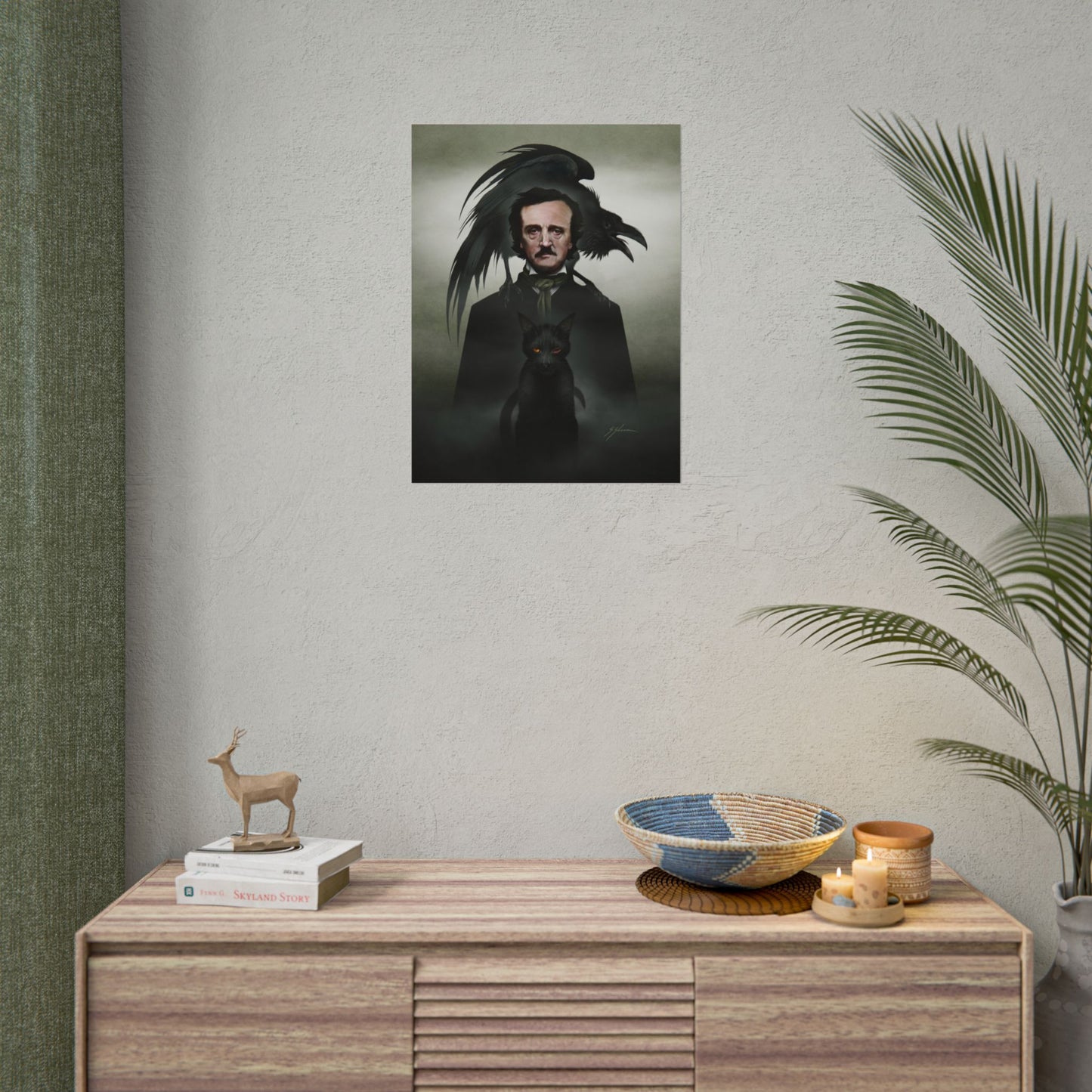 Edgar Allan Poe poster packaging — rolled dark art print by Mister Sam Shearon