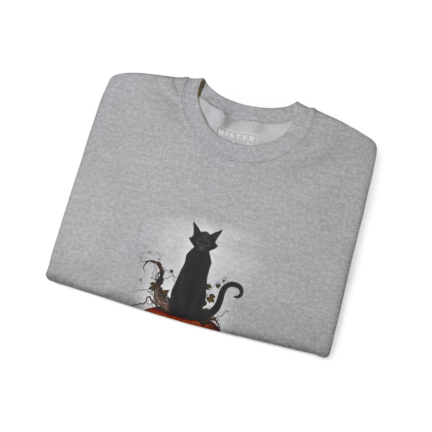 Cat O' Lantern sweatshirt — Mister Sam Shearon Halloween dark art Gildan 18000