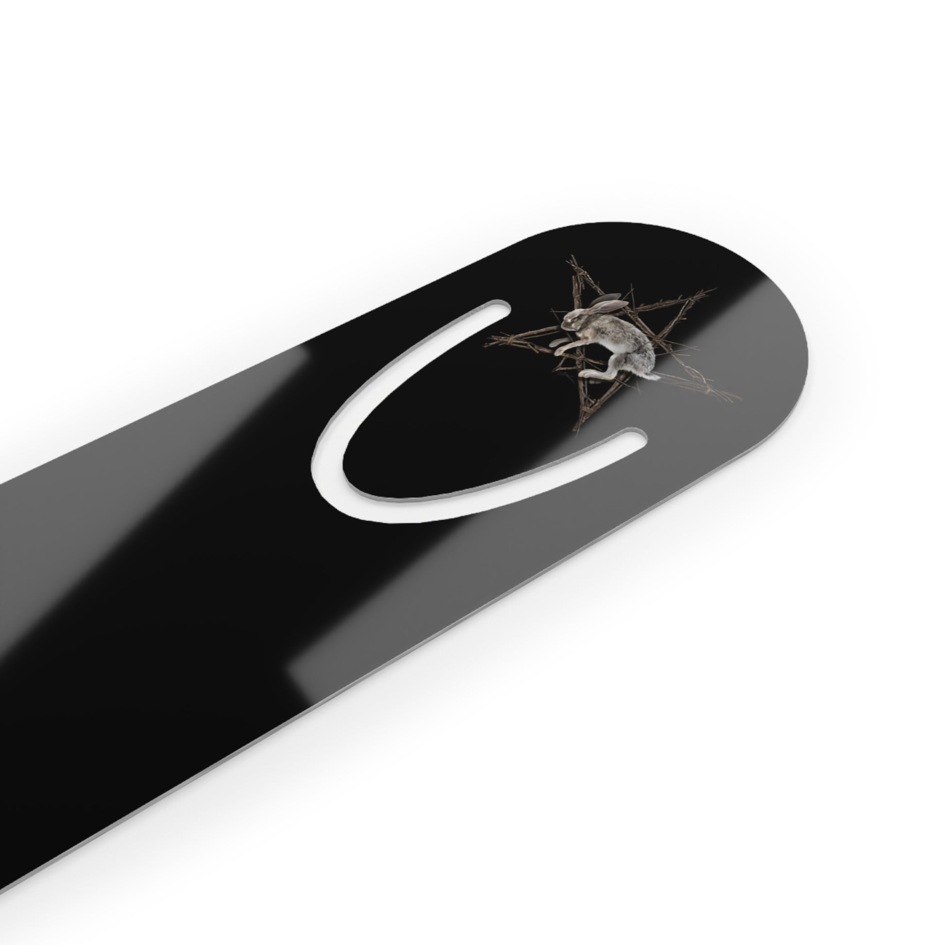 Fallen Star dark folk art bookmark — hare and pentagram symbol by Mister Sam Shearon